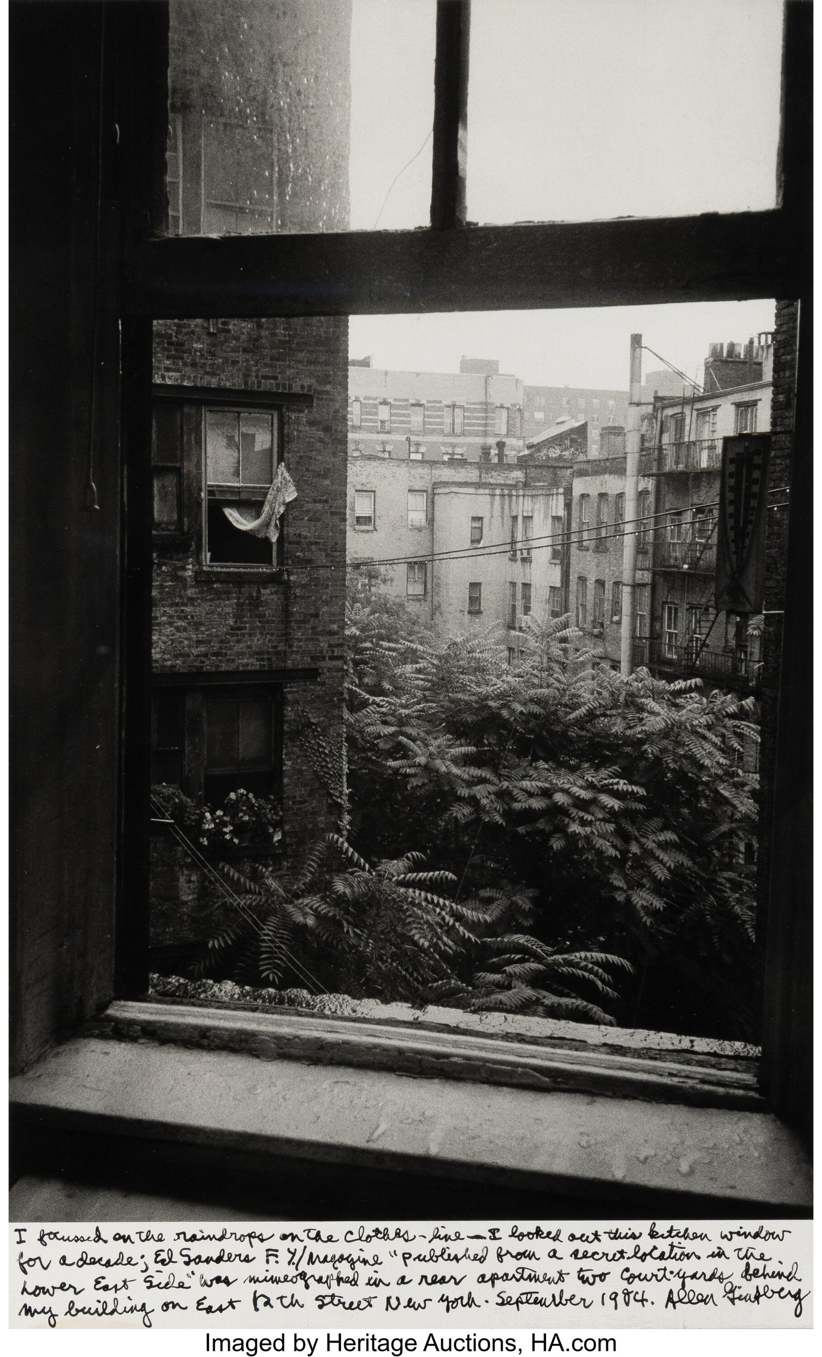 Allen Ginsberg (American, 1926-1997) I Focused o (1 of 2)