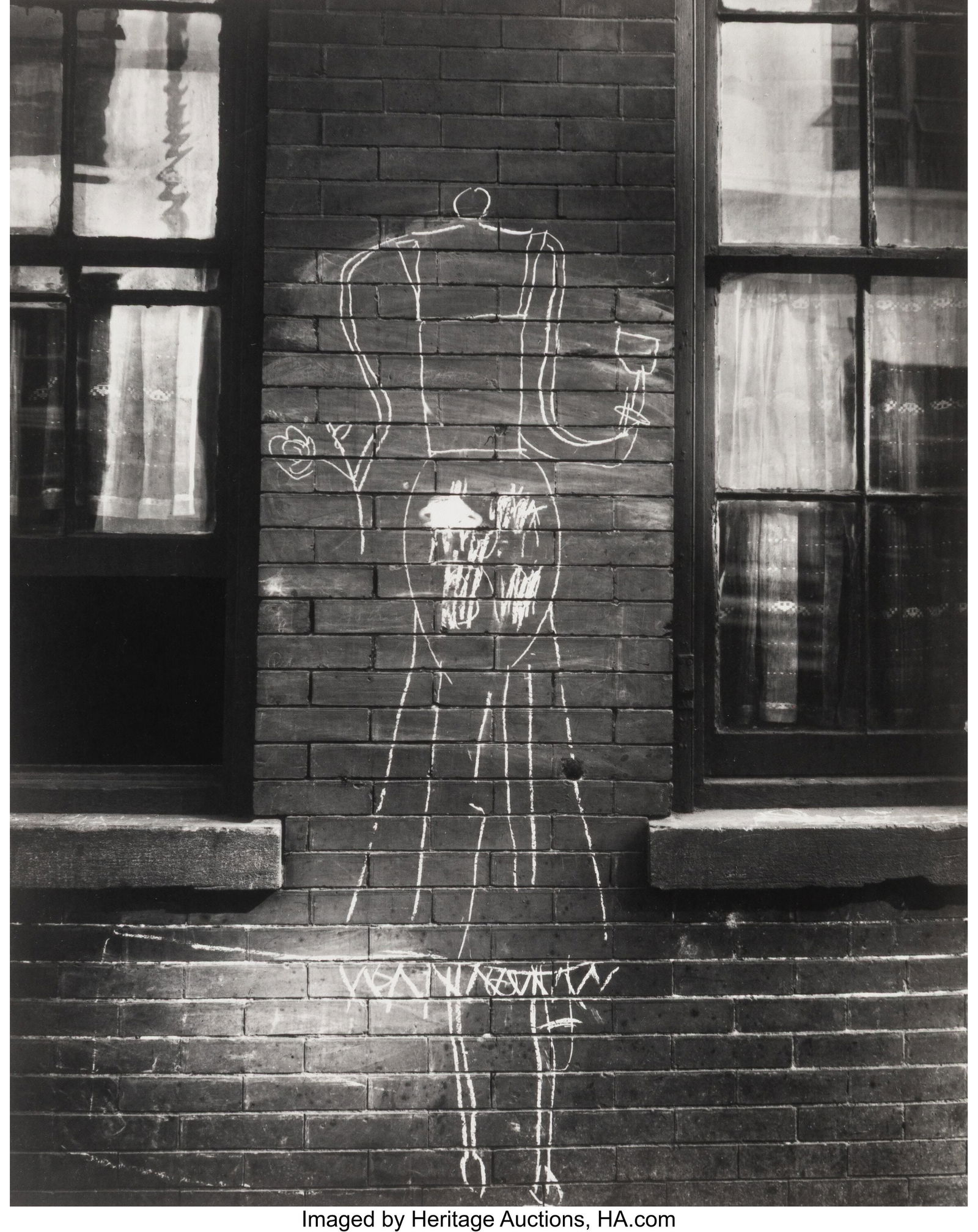 Helen Levitt (American, 1913-2009) Graffiti, cir: Helen Levitt (American, 1913-2009) Graffiti, circa 1939 Gelatin silver print, printed later 9-1/2 x 7-1/2 inches (24.1 x 19.1 cm) (imag