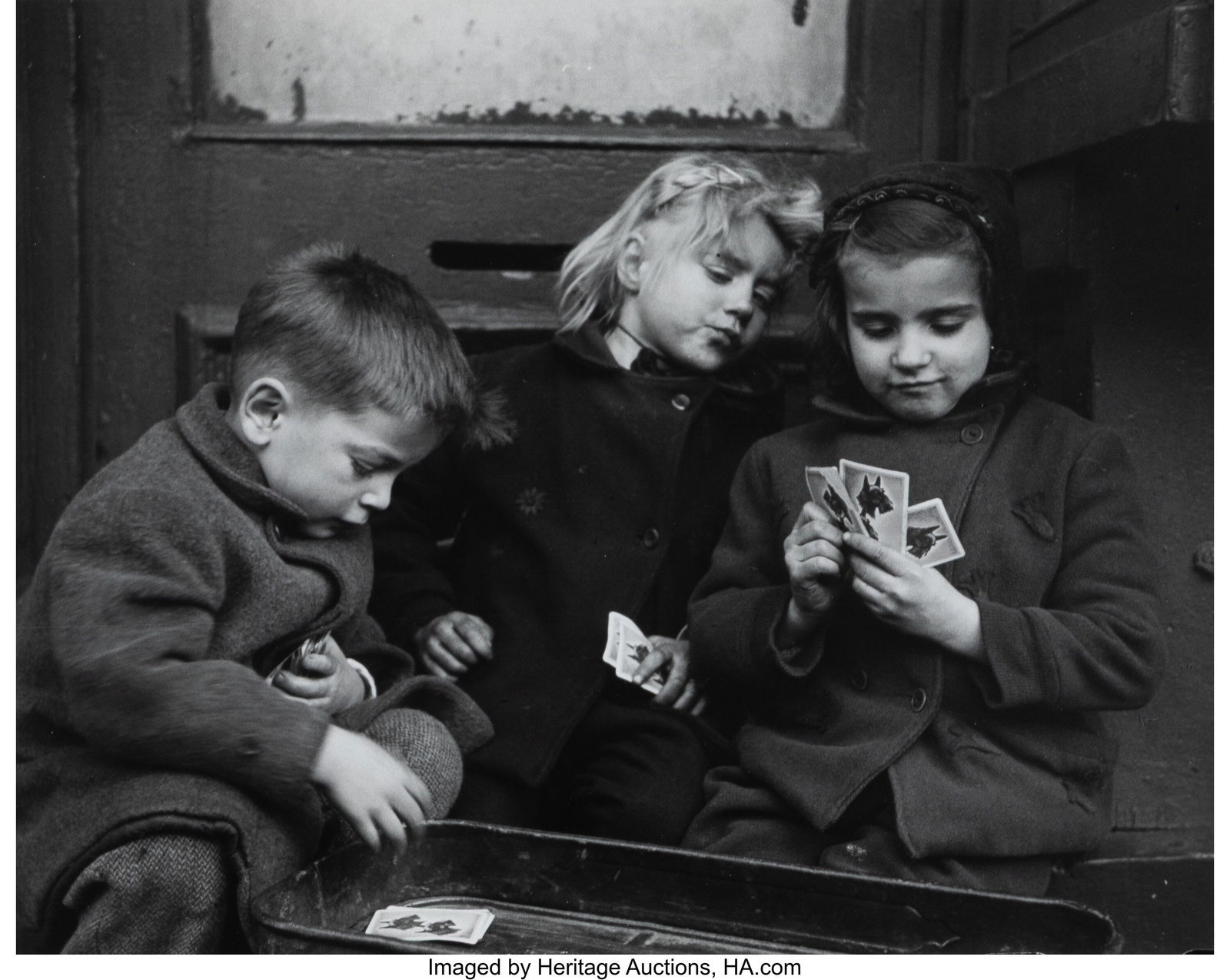 Ruth Orkin (American, 1921-1985) The Card Player: Ruth Orkin (American, 1921-1985) The Card Players, New York City (6-work polyptych), 1947 Gelatin silver prints, printed 1955 7-5/8 x 9-5/8 inches &