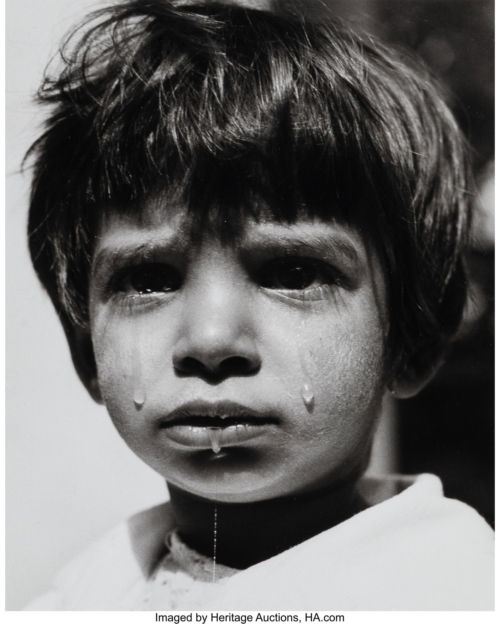 Werner Bischof (Swiss, 1916-1954) Crying child a: Werner Bischof (Swiss, 1916-1954) Crying child at orphanage, Hajduhadhaza, Hungary, 1947 Gelatin silver print, printed later 9-3/4 x 8 inches (24&perio