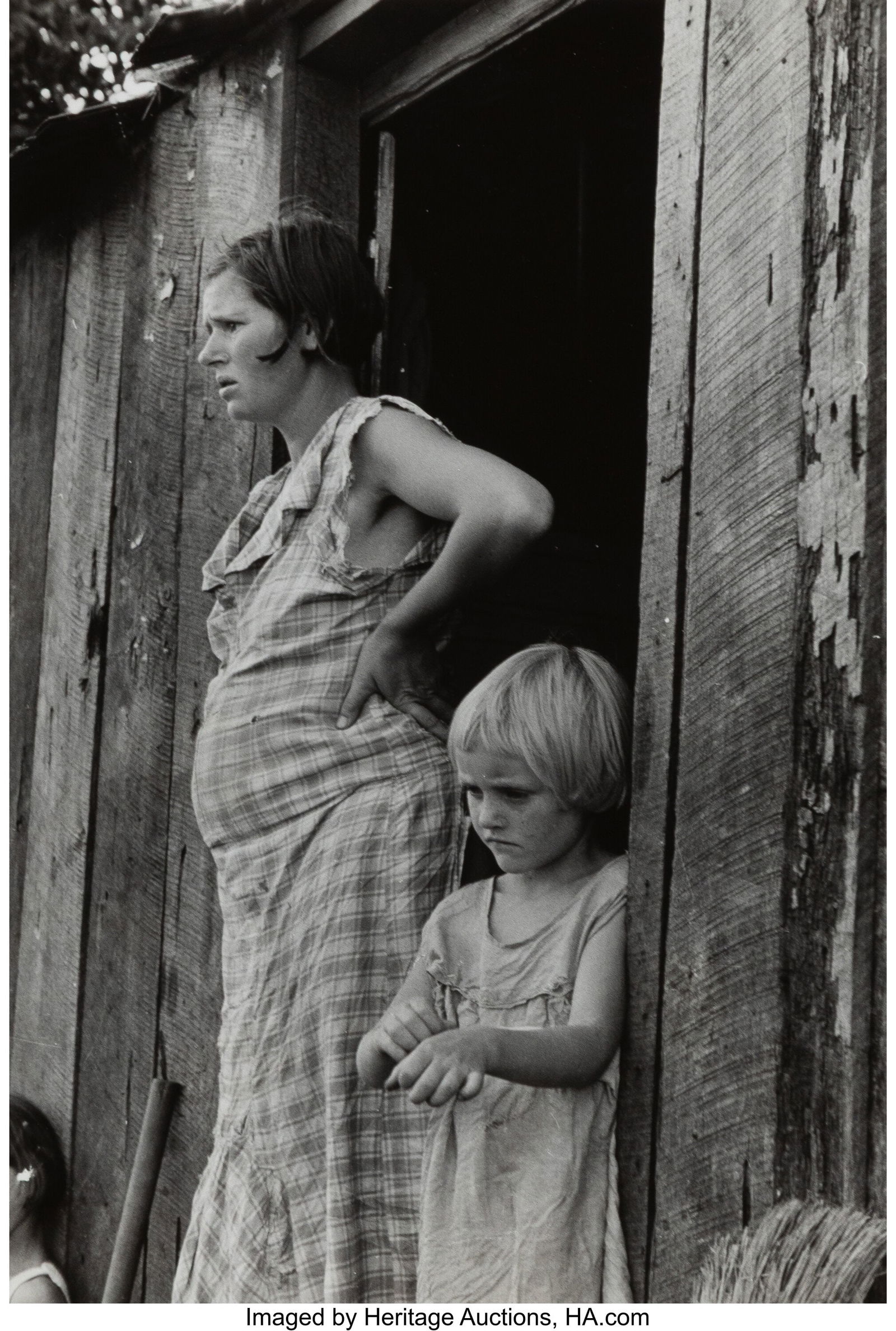 Arthur Rothstein (American, 1915-1985) Wife and: Arthur Rothstein (American, 1915-1985) Wife and Child of a Share Cropper, Washington Co., Arkansas, 1935 Gelatin silver print, ferrotyped 9-1/2 x 6-1