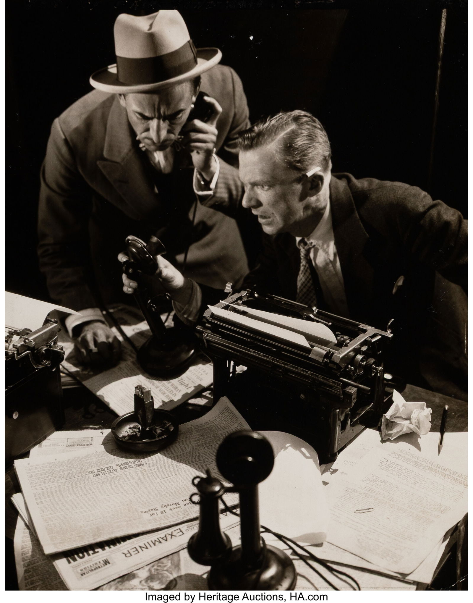 Edward Steichen (American, 1879-1973) Improvisat: Edward Steichen (American, 1879-1973) Improvisation- Osgood Perkins and Lee Tracy in "The Front Page" for Vanity Fair, 1928 Gelatin silver print 10 x 8 inches (25.4 x