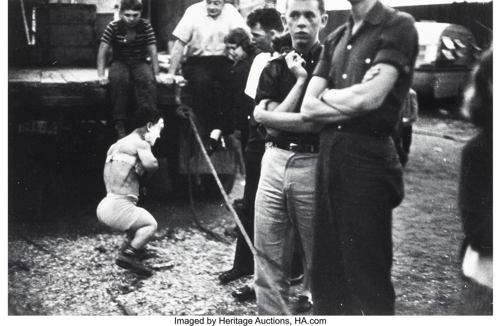 Bruce Davidson (American, b. 1933) Jimmy the Clo: Bruce Davidson (American, b. 1933) Jimmy the Clown, (from Circus series) (2 works), 1958 Gelatin silver prints, printed later 6 x 9 inches
