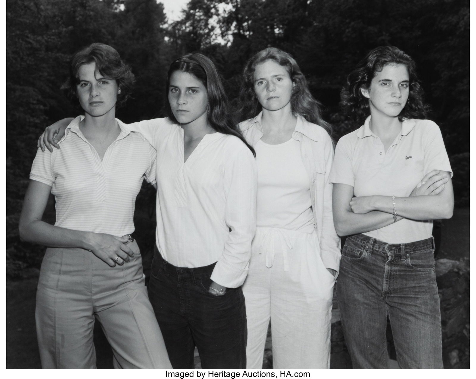 Nicholas Nixon (American, b. 1947) The Brown Sis: Nicholas Nixon (American, b. 1947) The Brown Sisters, 1975 Gelatin silver print on Kodak paper 7-5/8 x 9-3/4 inches (19.4 x 24.8 cm) (