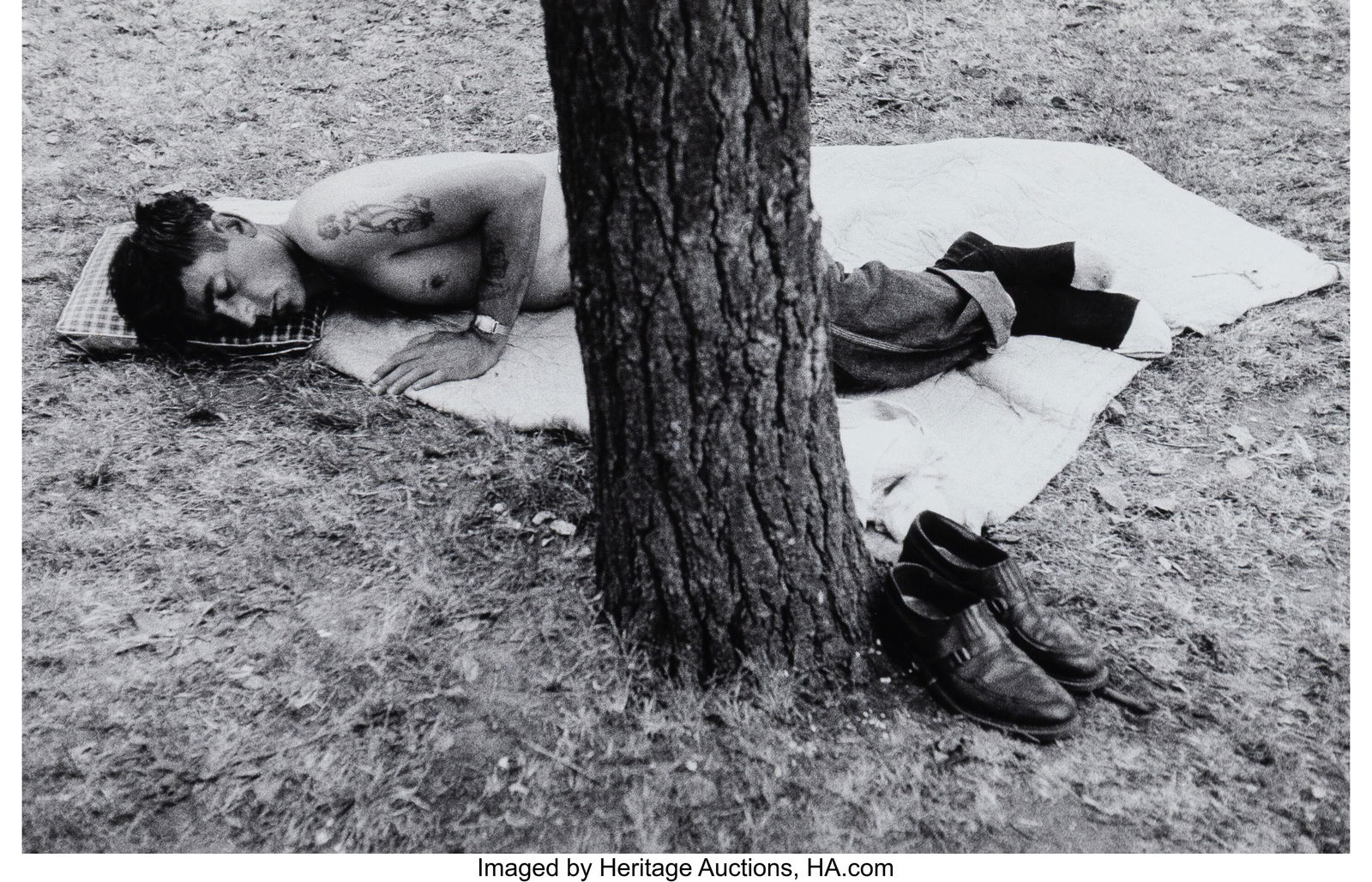 Robert Frank (American, 1924-2019) Cleveland, Pu: Robert Frank (American, 1924-2019) Cleveland, Public Park, (from The Americans), 1955 Gelatin silver print, printed 1970s 9 x 13-3/4 inches (