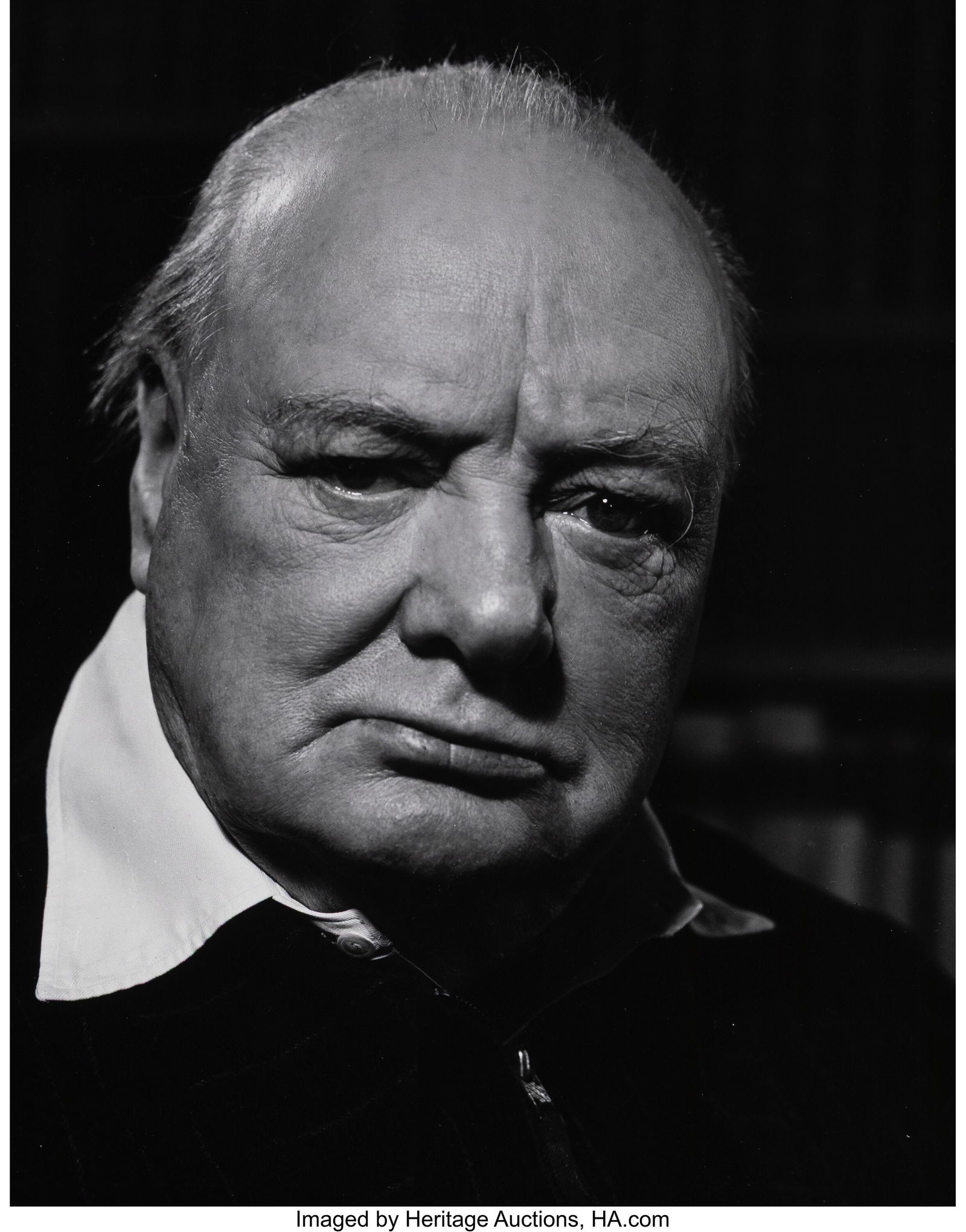 Philippe Halsman (American, 1906-1979) Winston C: Philippe Halsman (American, 1906-1979) Winston Churchill, 1951 Gelatin silver print 13-3/8 x 10-7/8 inches (34.0 x 27.6 cm) (image/sheet&