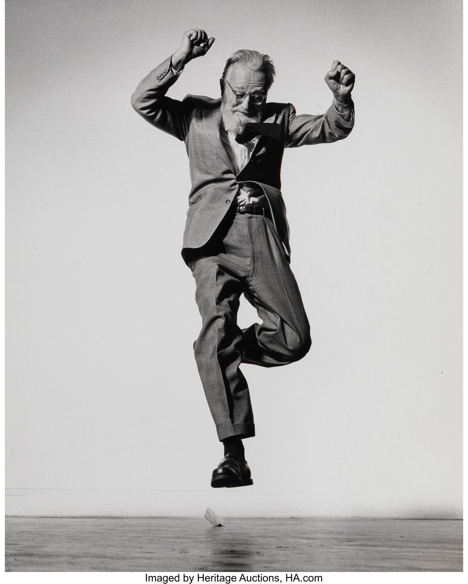 Philippe Halsman (American, 1906-1979) (Captain): Philippe Halsman (American, 1906-1979) (Captain) Edward Steichen Jumping, New York, 1959 Gelatin silver print, printed after 1963 9-5/8 x 7-3/4 inch
