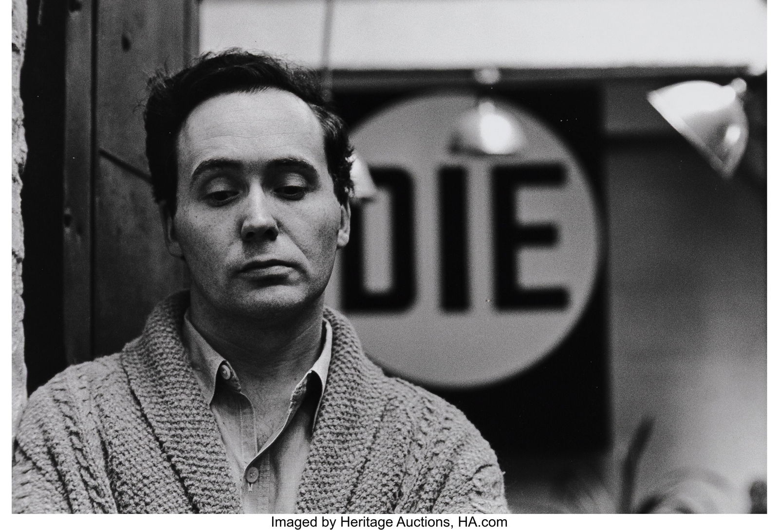 William John Kennedy (American, 1930-2021) Rober: William John Kennedy (American, 1930-2021) Robert Indiana, 1963 Gelatin silver print, printed 2012 12-1/2 x 18-1/2 inches (31.8 x 47.0 cm) &