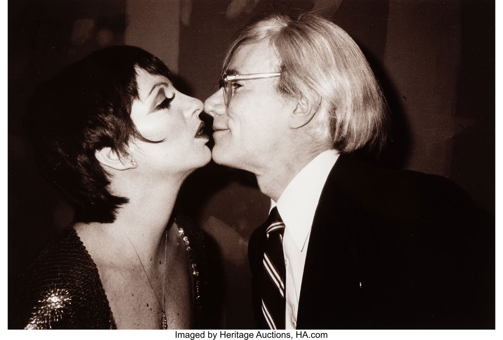 Christopher Makos (American, b. 1948) Andy Warho: Christopher Makos (American, b. 1948) Andy Warhol and Liza Minnelli, 1978 Gelatin silver print 11-1/2 x 17 inches (29.2 x 43.2 cm) (sight&