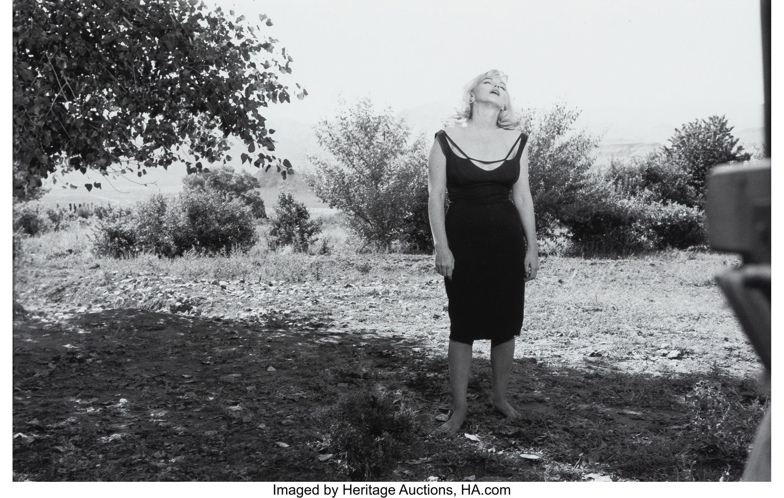 Inge Morath (Austrian, 1923-2002) Marilyn Monroe: Inge Morath (Austrian, 1923-2002) Marilyn Monroe Rehearsal of Roslyn's dance in Guido's garden for The Misfits (3 works), 1960 Gelatin silver print 8-3/4 x 13 inche