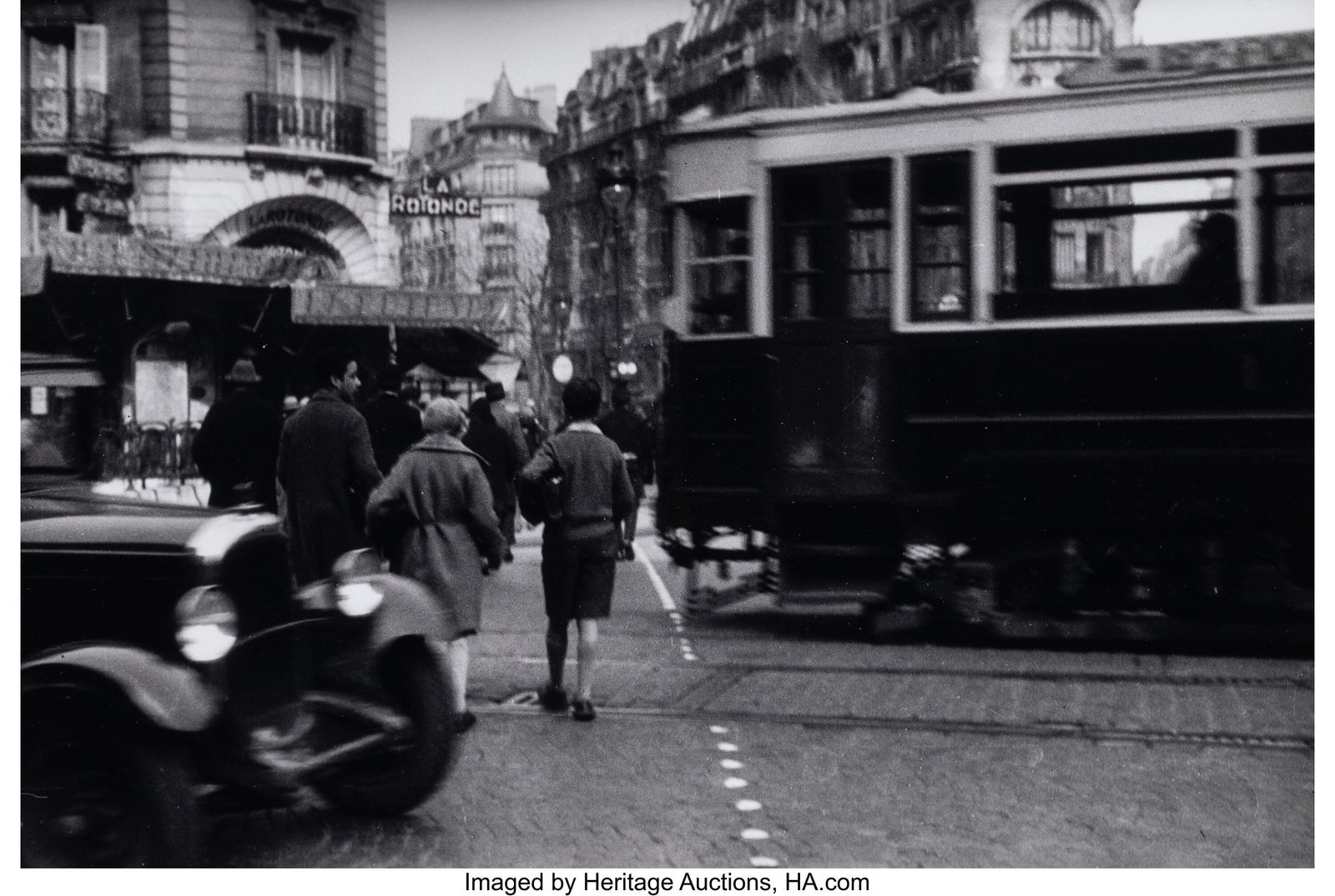 Ilse Bing (German/American, 1899-1998) Street Cr: Ilse Bing (German/American, 1899-1998) Street Crossing, Paris, 1931 Gelatin silver print, printed 1996 by Abe Frajndlich 8-1/2 x 13 inches (21.6 x