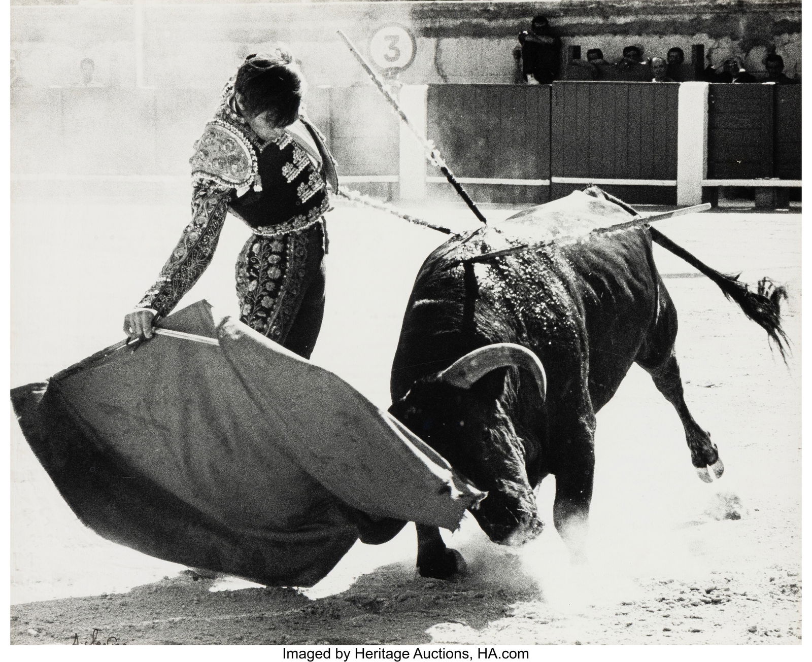 Lucien Clergue (French, 1934-2014) El Cordobes,: Lucien Clergue (French, 1934-2014) El Cordobes, 1956 Gelatin silver print 20 x 24 inches (50.8 x 61.0 cm) (image/sheet) Signed in ink in the
