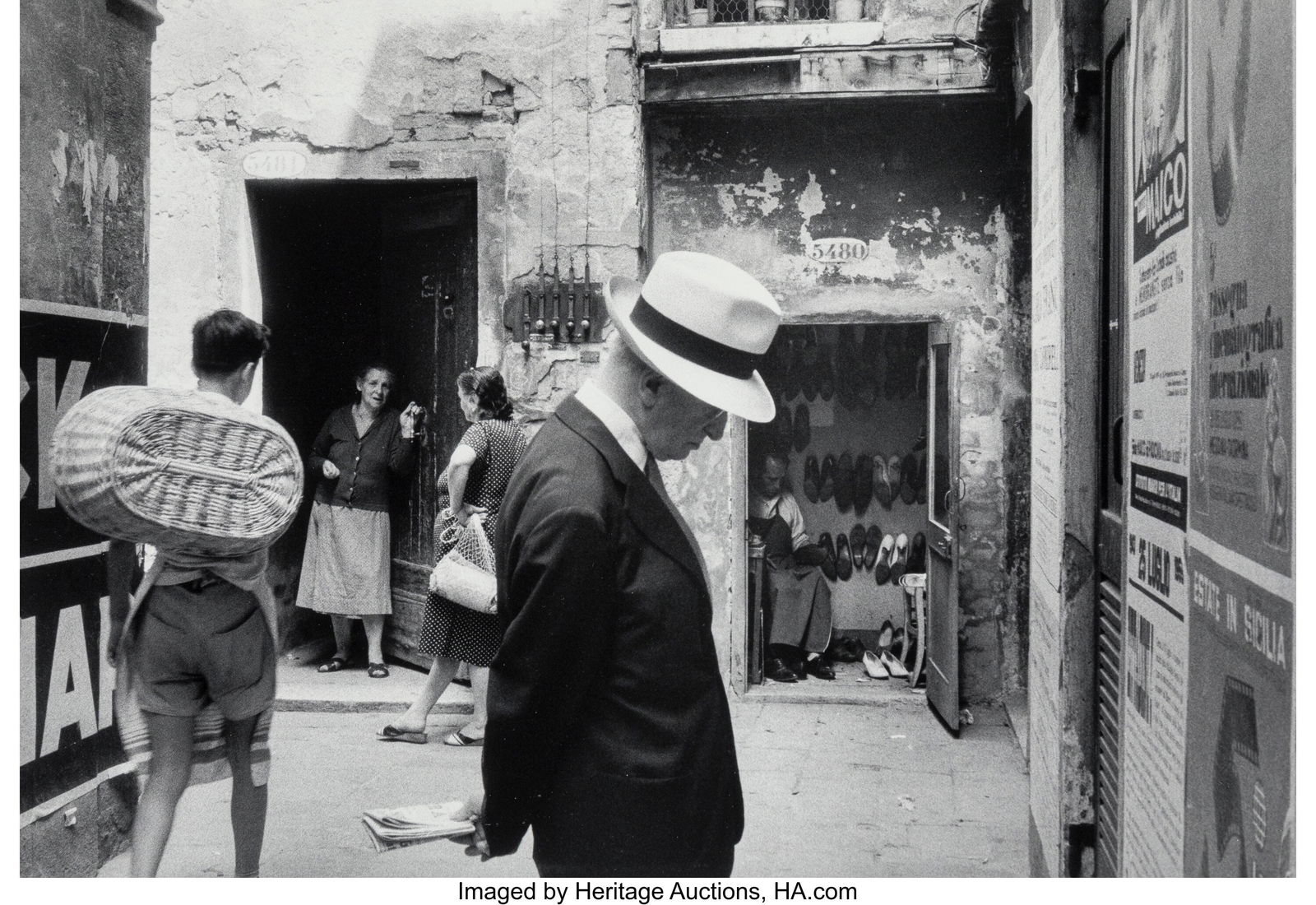 Willy Ronis (French, 1910-2009) Calle della Biss: Willy Ronis (French, 1910-2009) Calle della Bissa, Venice, 1959 Gelatin silver print, printed 1994 9-3/4 x 14 inches (24.8 x 35.6 cm) &lpa