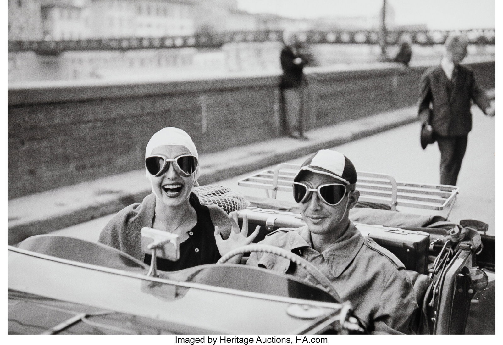Ruth Orkin (American, 1921-1985) Couple in MG, F (1 of 3)
