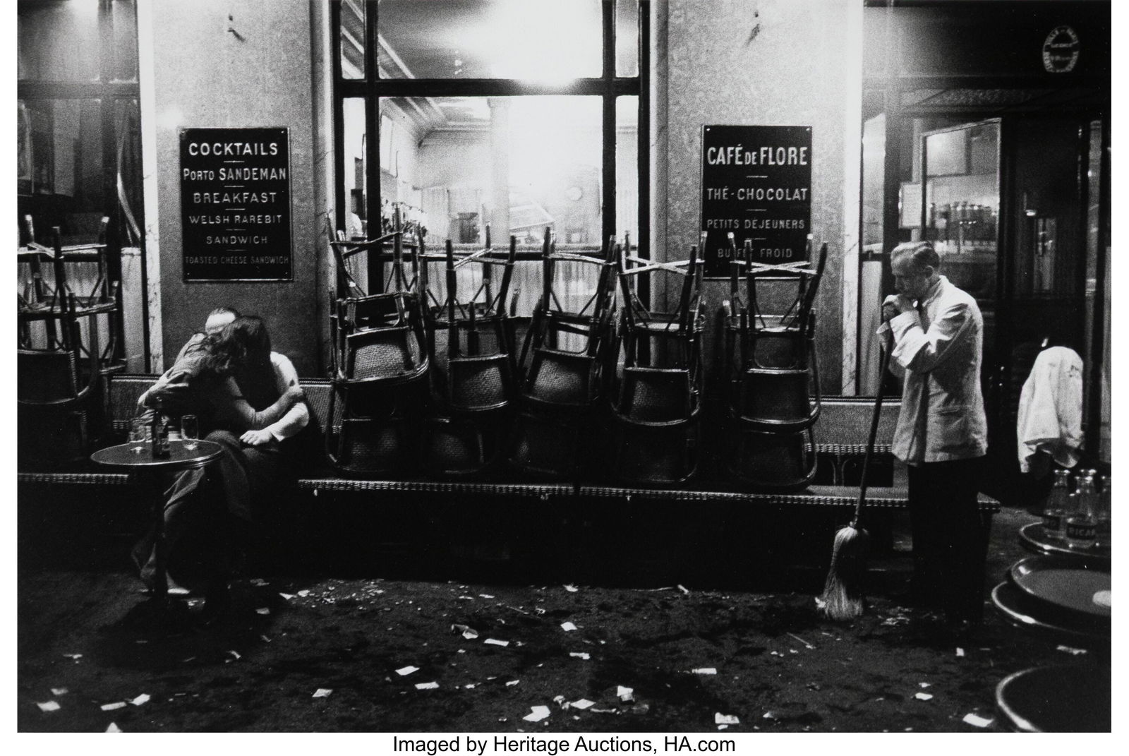 Dennis Stock (American, 1928-2010) Café de Flor: Dennis Stock (American, 1928-2010) Café de Flore, Paris, France,, 1958 Gelatin silver print 9 x 13-3/8 inches (22.9 x 34.0 cm&rpar