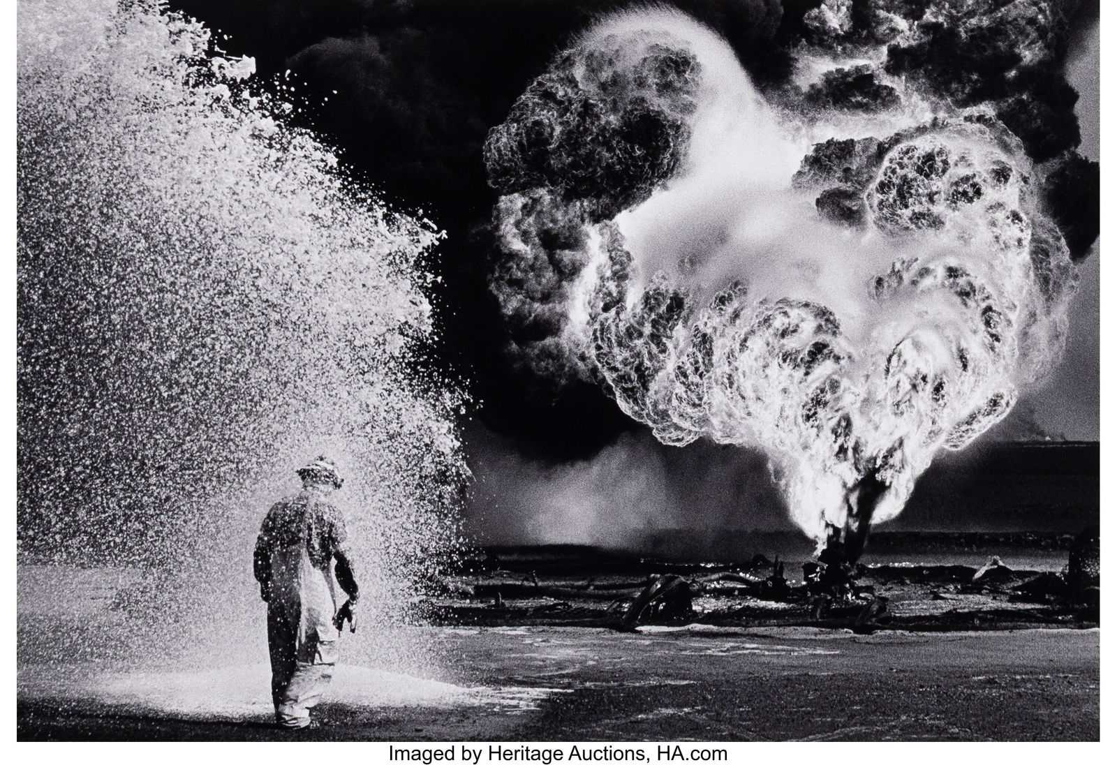 Sebastiao Salgado (Brazilian, 1944-2025) Greater: Sebastiao Salgado (Brazilian, 1944-2025) Greater Burhan Oil Field, Kuwait, 1991 Gelatin silver print 14 x 20-3/8 inches (35.6 x 51.8 cm) (i
