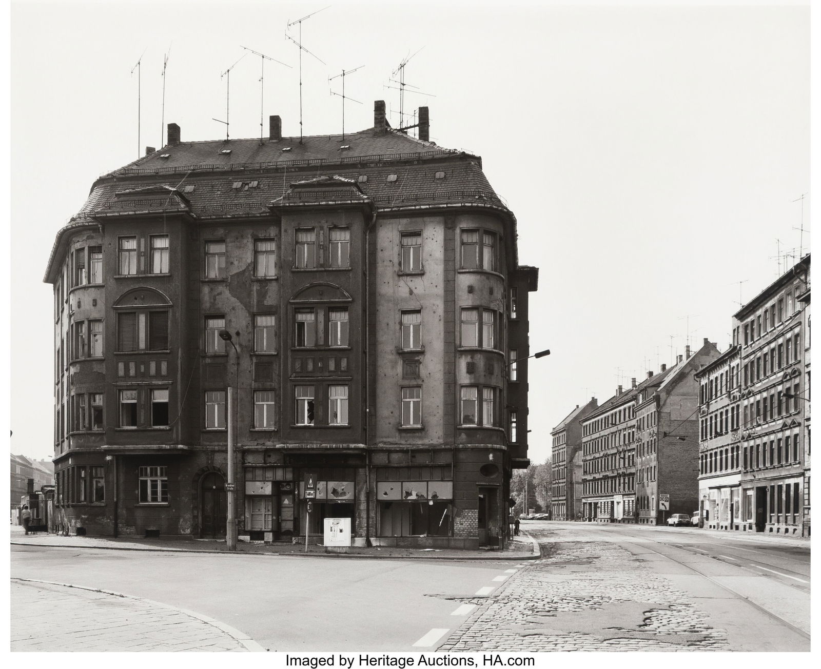 Thomas Struth (German, b. 1954) Erich-Ferl-Stras: Thomas Struth (German, b. 1954) Erich-Ferl-Strasse Leipzig, 1991 Gelatin silver print on Agfa paper, printed 1992 17 x 21 inches (43.2 x 53.3 cm&r