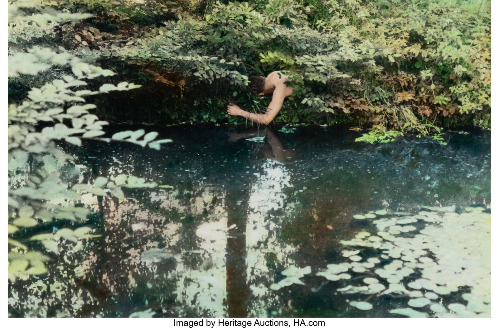 Yossef Nabil (Egyptian, b. 1972) Self-Portrait,: Yossef Nabil (Egyptian, b. 1972) Self-Portrait, Vincennes, 2003 Hand painted gelatin silver print 9-7/8 x 14-7/8 inches (25.1 x 37.8 cm&rp