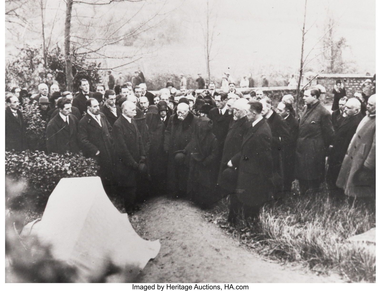 Anonymous (20th Century) Claude Monet's Funeral: Anonymous (20th Century) Claude Monet's Funeral at Giverny, December 9, 1926 Gelatin silver copy print, printed later 4-1/2 x 5-7/8 inches (11.4 x 14&pe
