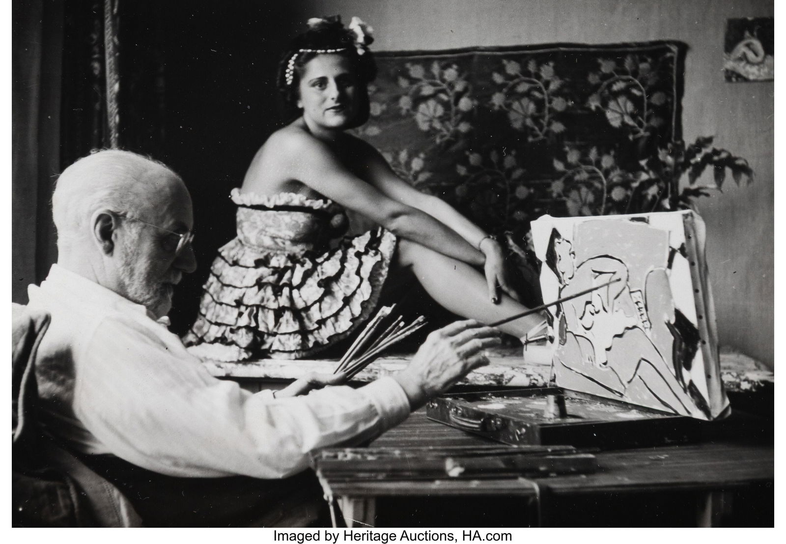 André Ostier (French, 1906-1994) Matisse with M: André Ostier (French, 1906-1994) Matisse with Model, 1942 gelatin silver print 5 x 7 inches (12.7 x 17.8 cm) (image/sheet) With the p
