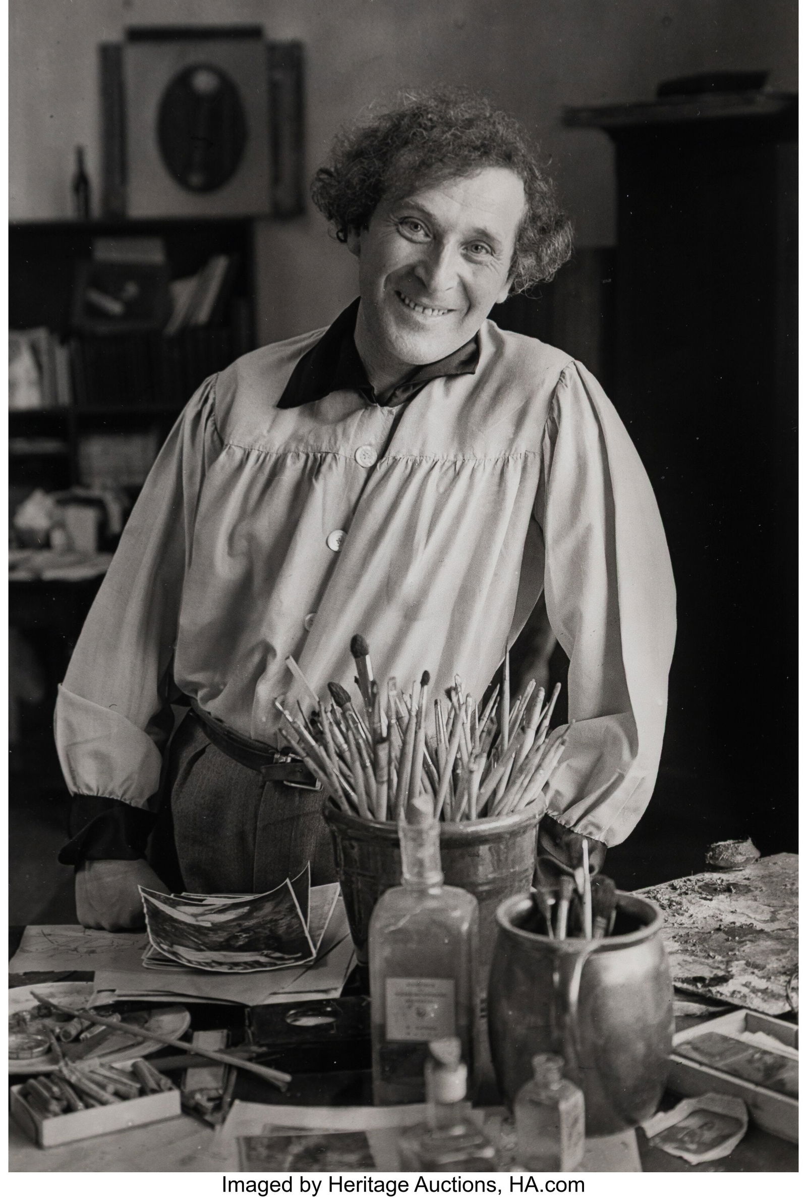 Andre Kertesz (Hungarian, 1894-1985) Marc Chagal: Andre Kertesz (Hungarian, 1894-1985) Marc Chagall, 1933 Gelatin silver print, printed later 9-1/2 x 6-5/8 inches (24.1 x 16.9 cm) (imag