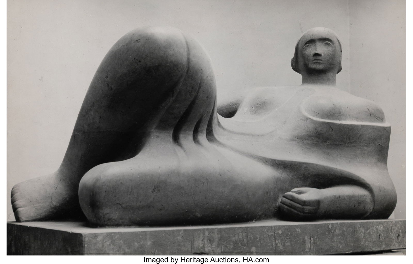Henry Moore (British, 1831-1895) "Memorial Figur: Henry Moore (British, 1831-1895) "Memorial Figure", Horoton Stone, circa 1946 Gelatin silver print 6-7/8 x 10-3/8 inches (17.4 x 26.3 cm) &l