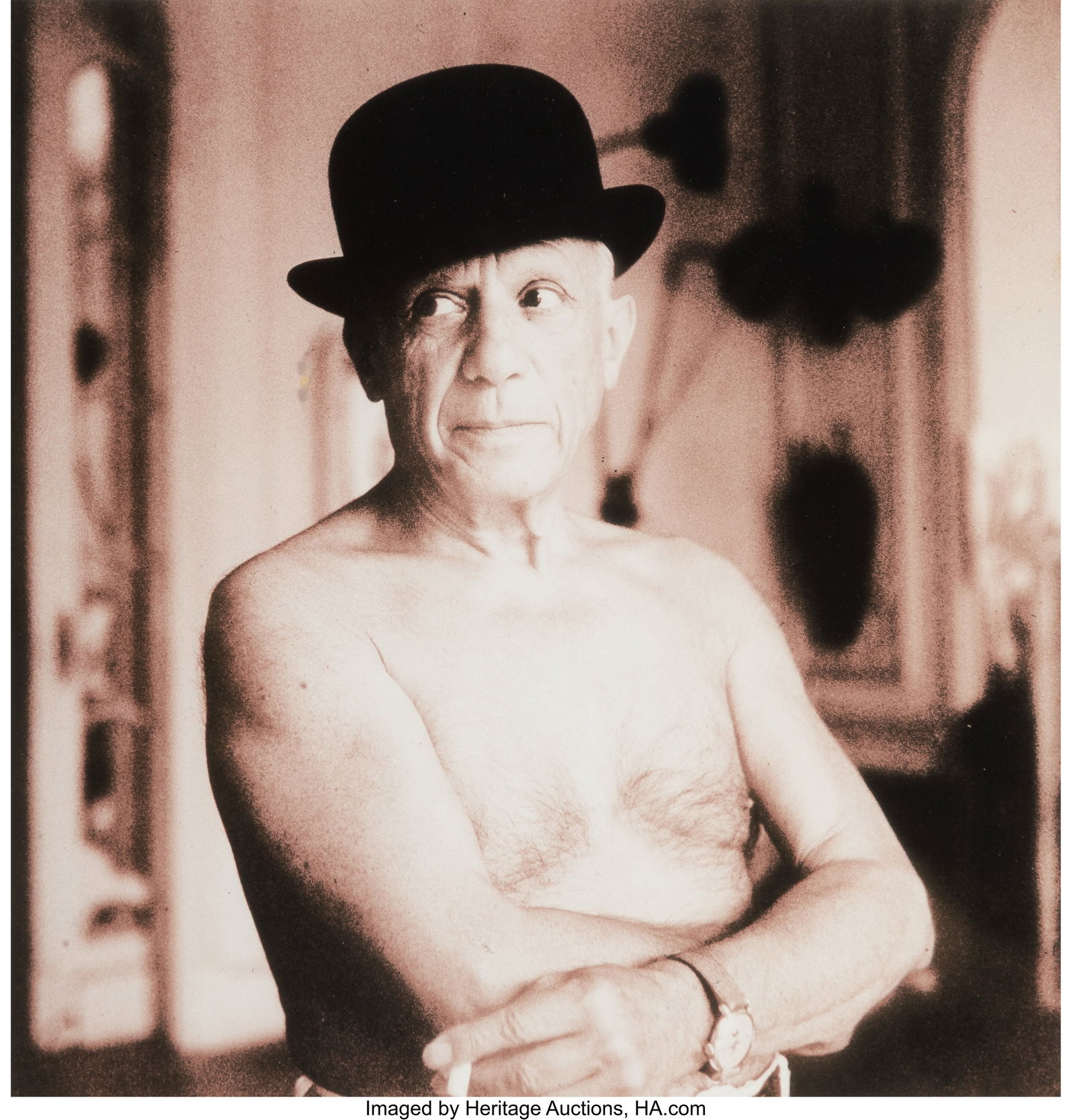 Jacques-Henri Lartigue (French, 1894-1986) Picas: Jacques-Henri Lartigue (French, 1894-1986) Picasso, 1955 Gelatin silver print, printed later 11 x 10-1/4 inches (27.9 x 26.0 cm) (image&rpa