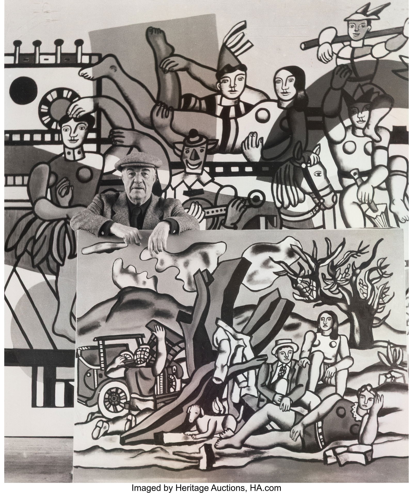 Robert Doisneau (French, 1912-1994) Fernand Lég: Robert Doisneau (French, 1912-1994) Fernand Léger dans Ses Oeuvres, 1954 Gelatin silver print, printed 1979 12 x 10 inches (30.5 x 25.4 cm) &