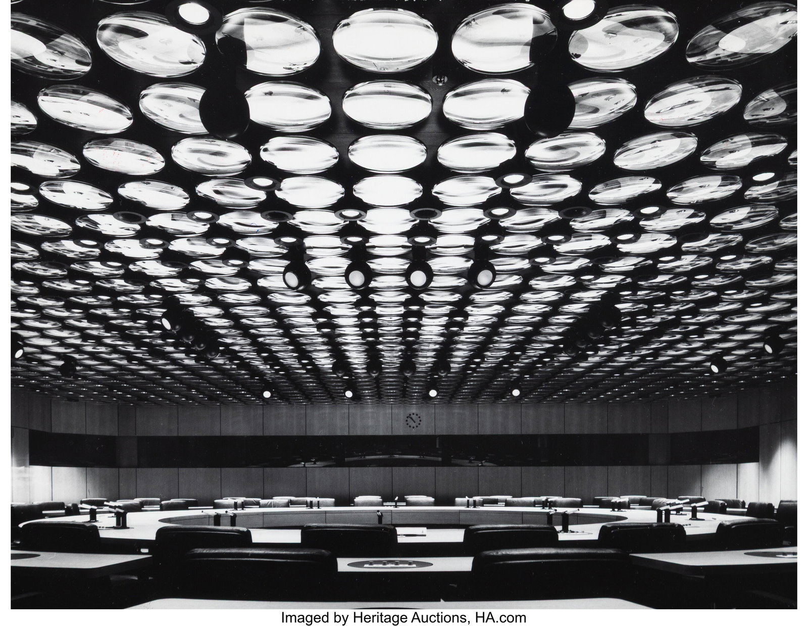 Manfred Hanisch (German, active 20th century) Na: Manfred Hanisch (German, active 20th century) Natosaal, Bundeskanzleramt, Bonn, 1976 Gelatin silver print 9 x 11-3/8 inches (22.9 x 28.8 cm&rpa