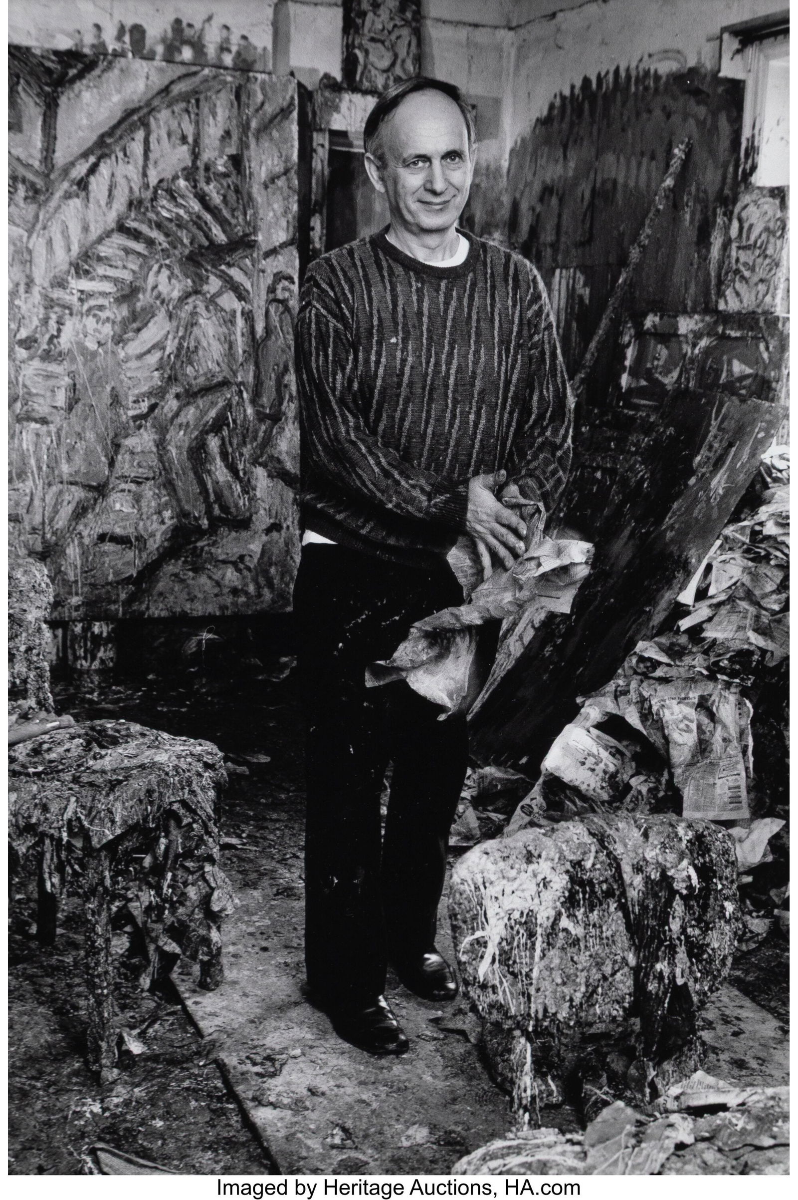 Etienne Bol (British, active 20th century) Leon: Etienne Bol (British, active 20th century) Leon Kossoff, 1980s Gelatin silver print 9-1/2 x 6-1/4 inches (24.1 x 15.9 cm) 10 x 8 inches (shee