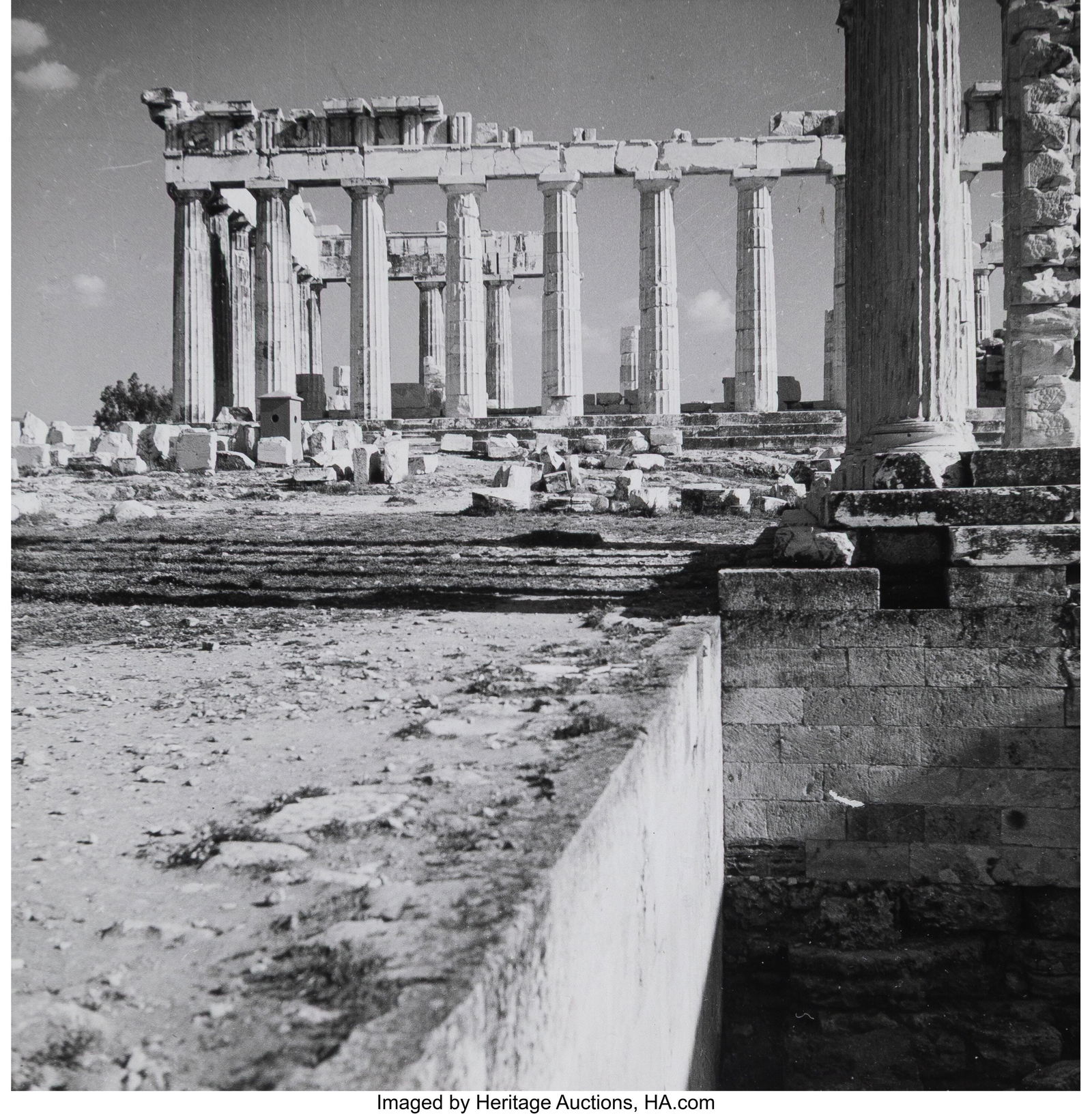 George Hoyningen-Huene (Russian, 1900-1968) Athe: George Hoyningen-Huene (Russian, 1900-1968) Athens, The Acropolis: North Side of the Parthenon, Seen from the Erechtheion, 1950s Gelatin silver print, pri