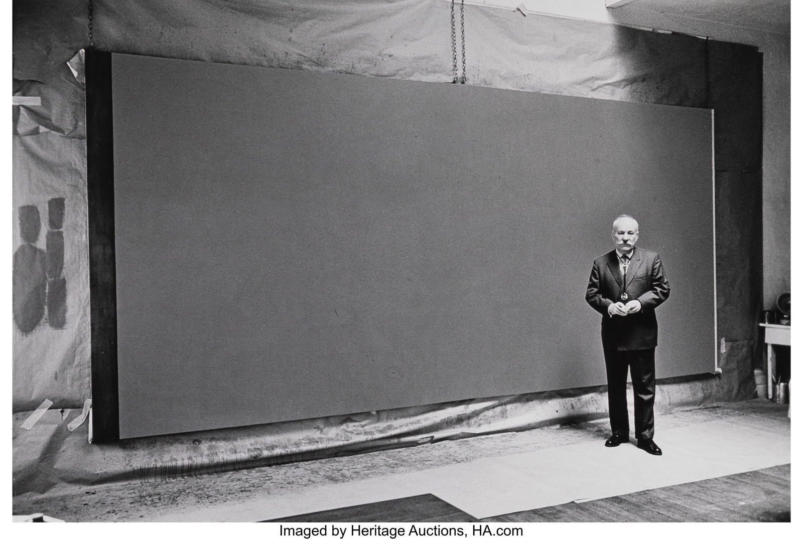 Alexander Liberman (American, 1912-1999) Barnett: Alexander Liberman (American, 1912-1999) Barnett Newman, circa 1961 Gelatin silver print 8-3/4 x 13-1/4 inches (22.2 x 33.7 cm) (image)