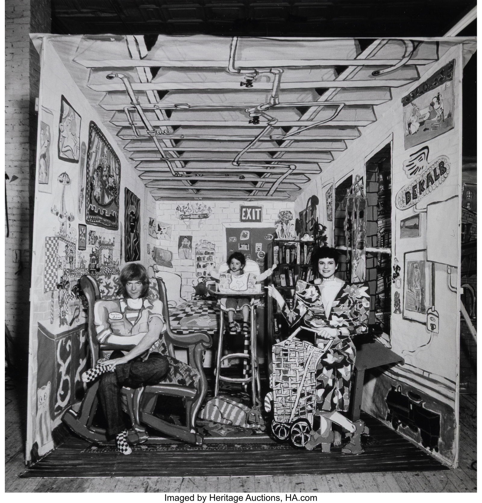 Anonymous (20th Century) Red Grooms, Mimi Gross: Anonymous (20th Century) Red Grooms, Mimi Gross and Saskia Grooms, 1970s Gelatin silver print 7-7/8 x 7-1/2 inches (19.9 x 19.1 cm) (image&rp