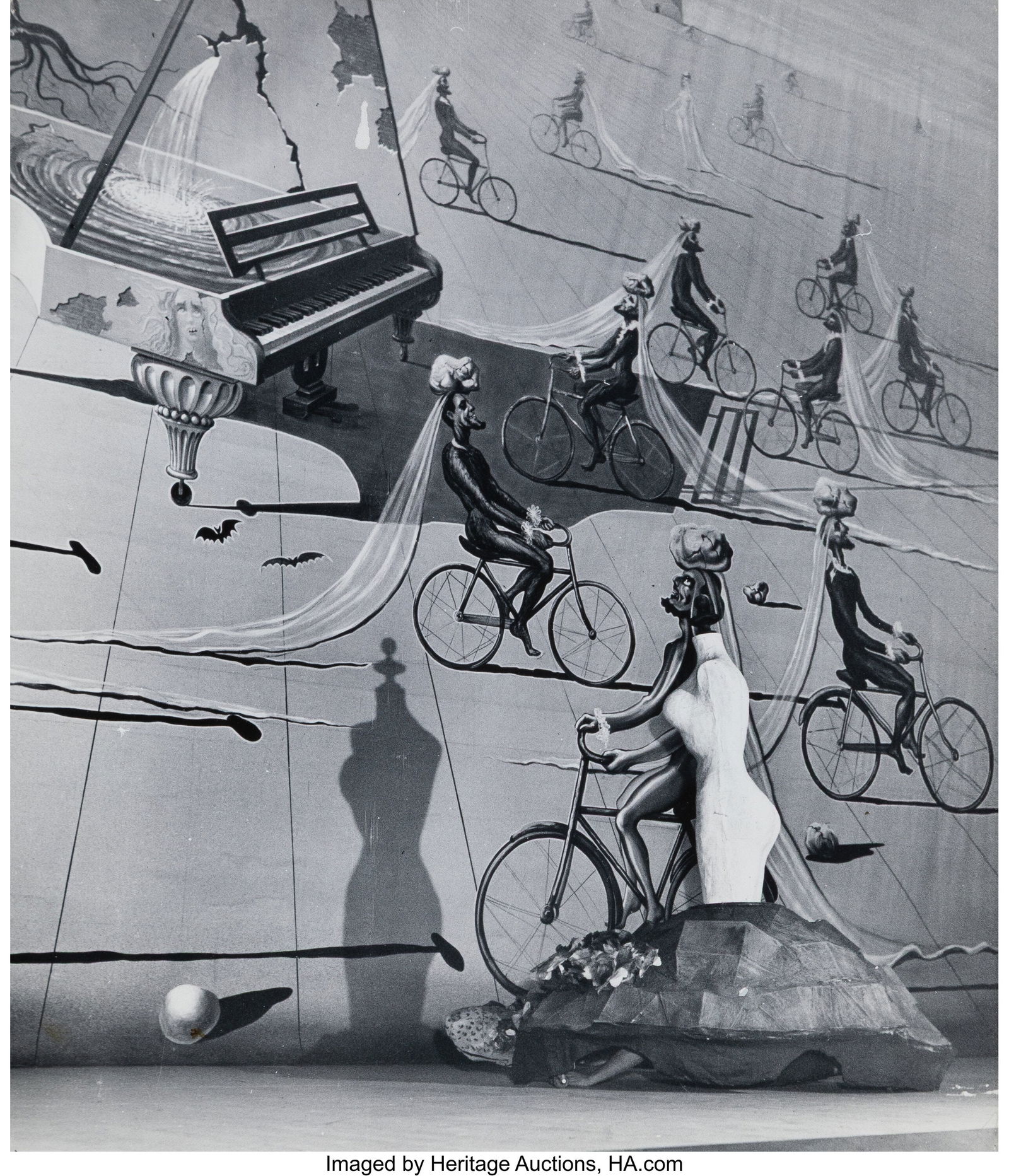 Philippe Halsman (American, 1906-1979) Salvador: Philippe Halsman (American, 1906-1979) Salvador Dali Set for "Sentimental Colloquy", Ballet International at the International Theatre, 1944 Gelatin silver print 9-1/4