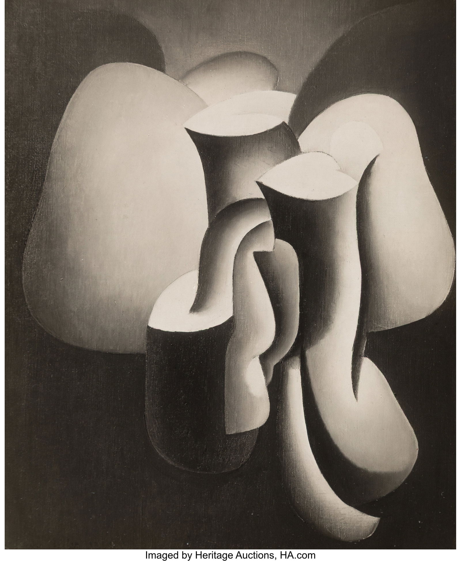Charles Sheeler (American, 1883-1965) "Flower Fo: Charles Sheeler (American, 1883-1965) "Flower Forms", 1919 Gelatin silver print, printed before 1955 7-1/8 x 5-7/8 inches (18.2 x 14.9 cm) &