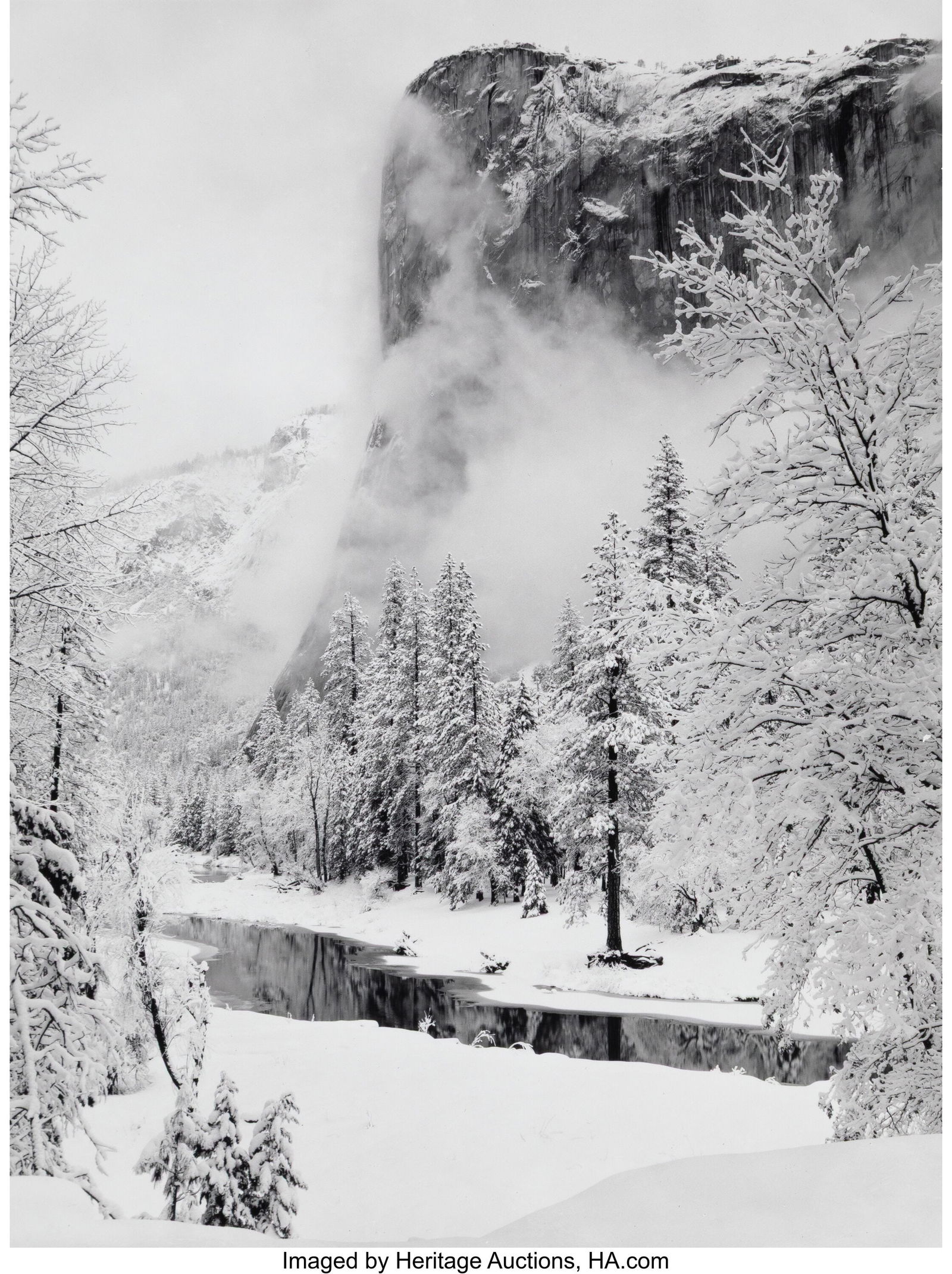 Ansel Adams (American, 1902-1984) El Capitan, Wi: Ansel Adams (American, 1902-1984) El Capitan, Winter, Yosemite National Park, California, 1948 Gelatin silver print, printed later by Alan Ross 9-1/2