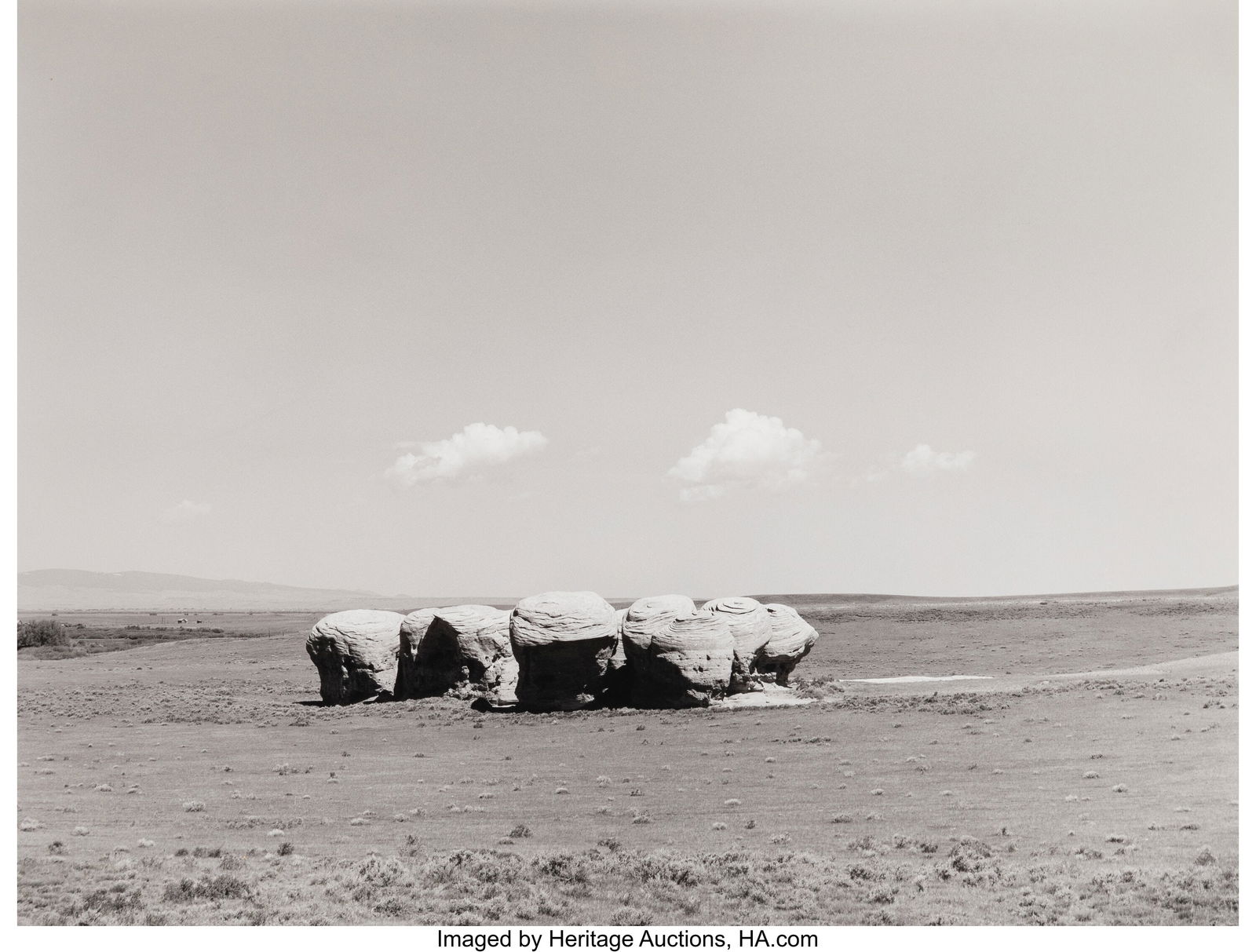 Erik Deitesfeld (American, 20th Century) Rock Fo: Erik Deitesfeld (American, 20th Century) Rock Formation (from Wyoming series), 1986 Gelatin silver print 10 x 13-1/4 inches (25.4 x 33.7 cm)