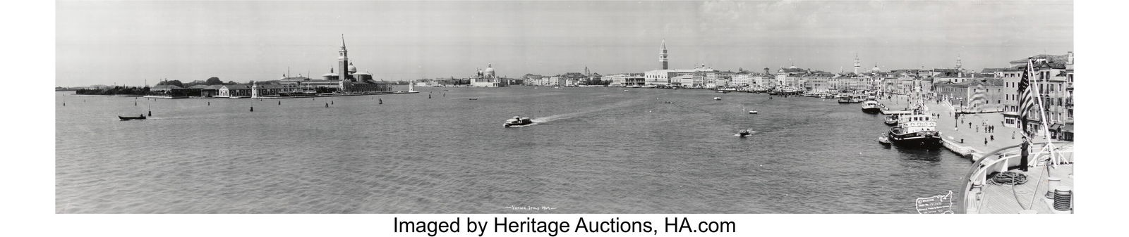 Eugene Omar Goldbeck (American, 1892-1986) View: Eugene Omar Goldbeck (American, 1892-1986) View of Venice from the Grand Canal, 1967 Gelatin silver print 9 x 40-1/2 inches (22.9 x 102.9 cm) (im