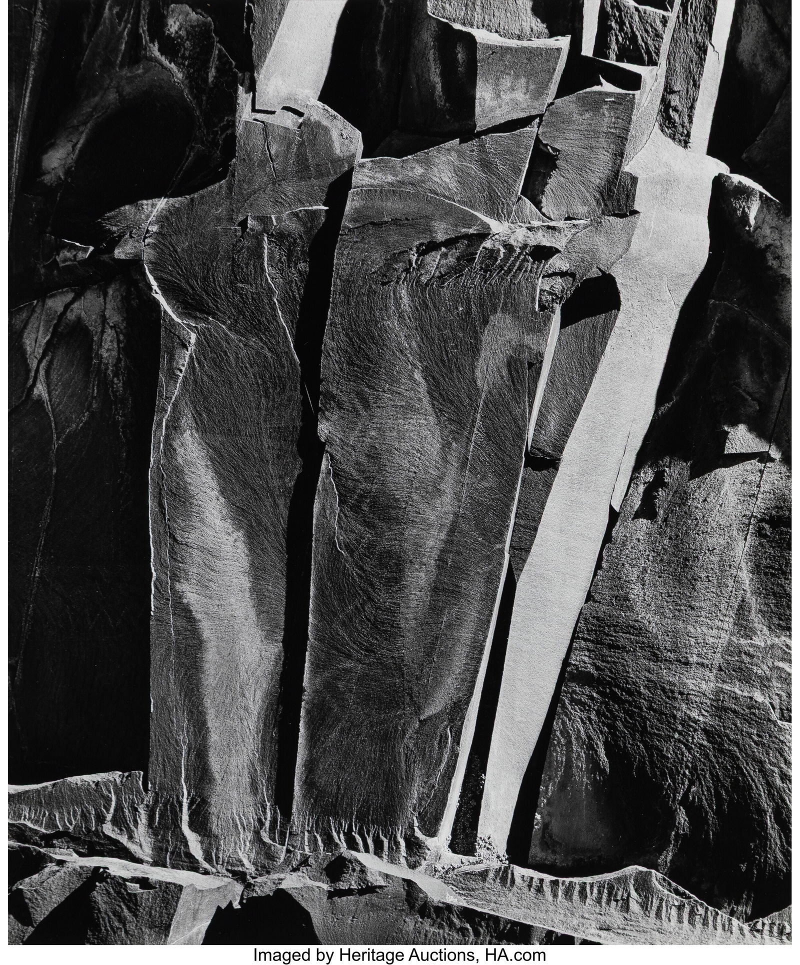Brett Weston (American, 1911-1993) Rock Wall, 19: Brett Weston (American, 1911-1993) Rock Wall, 1971 Gelatin silver print 12-3/4 x 10-1/2 inches (32.4 x 26.7 cm) (sight) Signed and dated