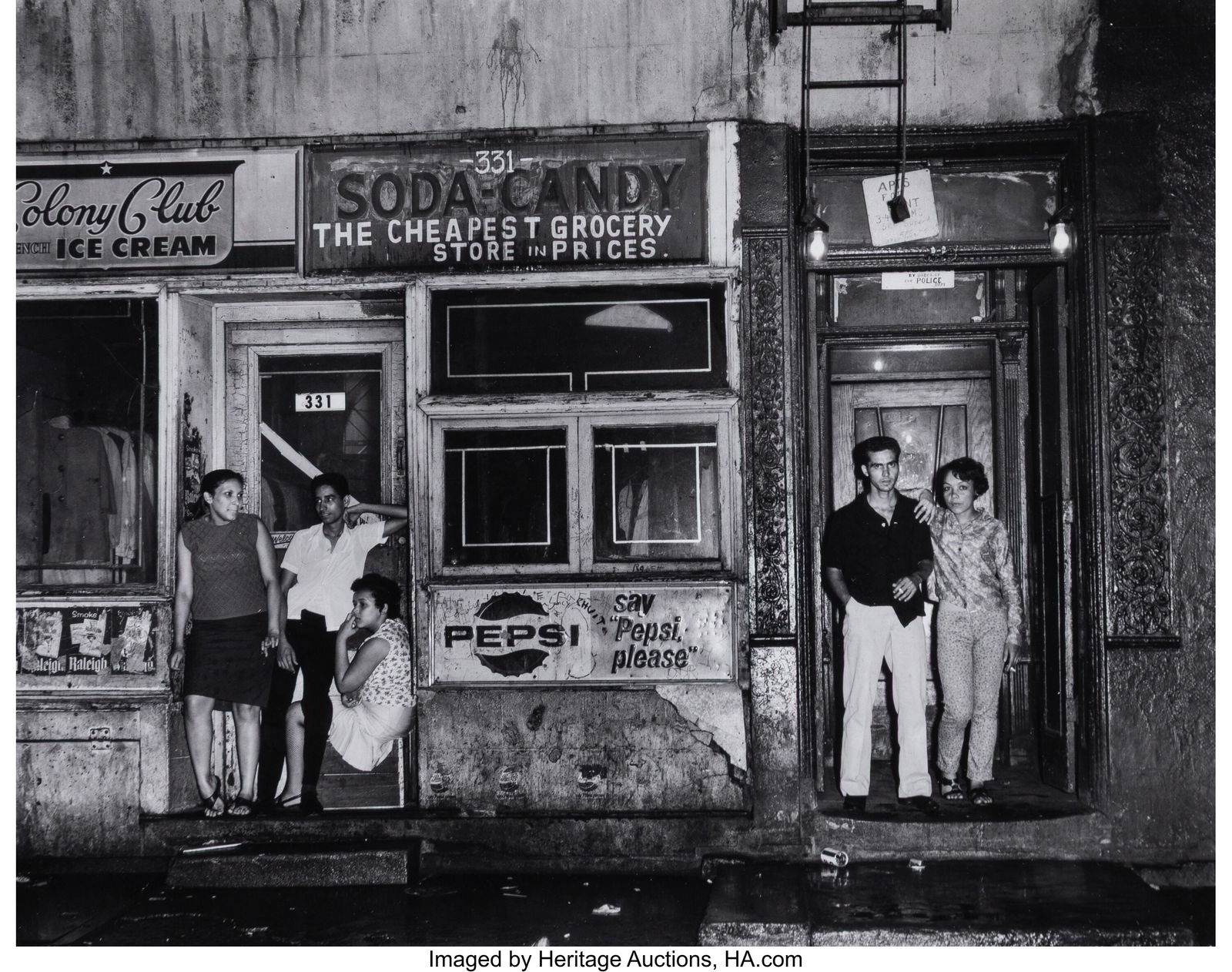 Bruce Davidson (American, b. 1933) Untitled, fro: Bruce Davidson (American, b. 1933) Untitled, from "East 100th Street", 1966-1968 Gelatin silver print, printed later 7 x 8-3/4 inches (17.8 x 2