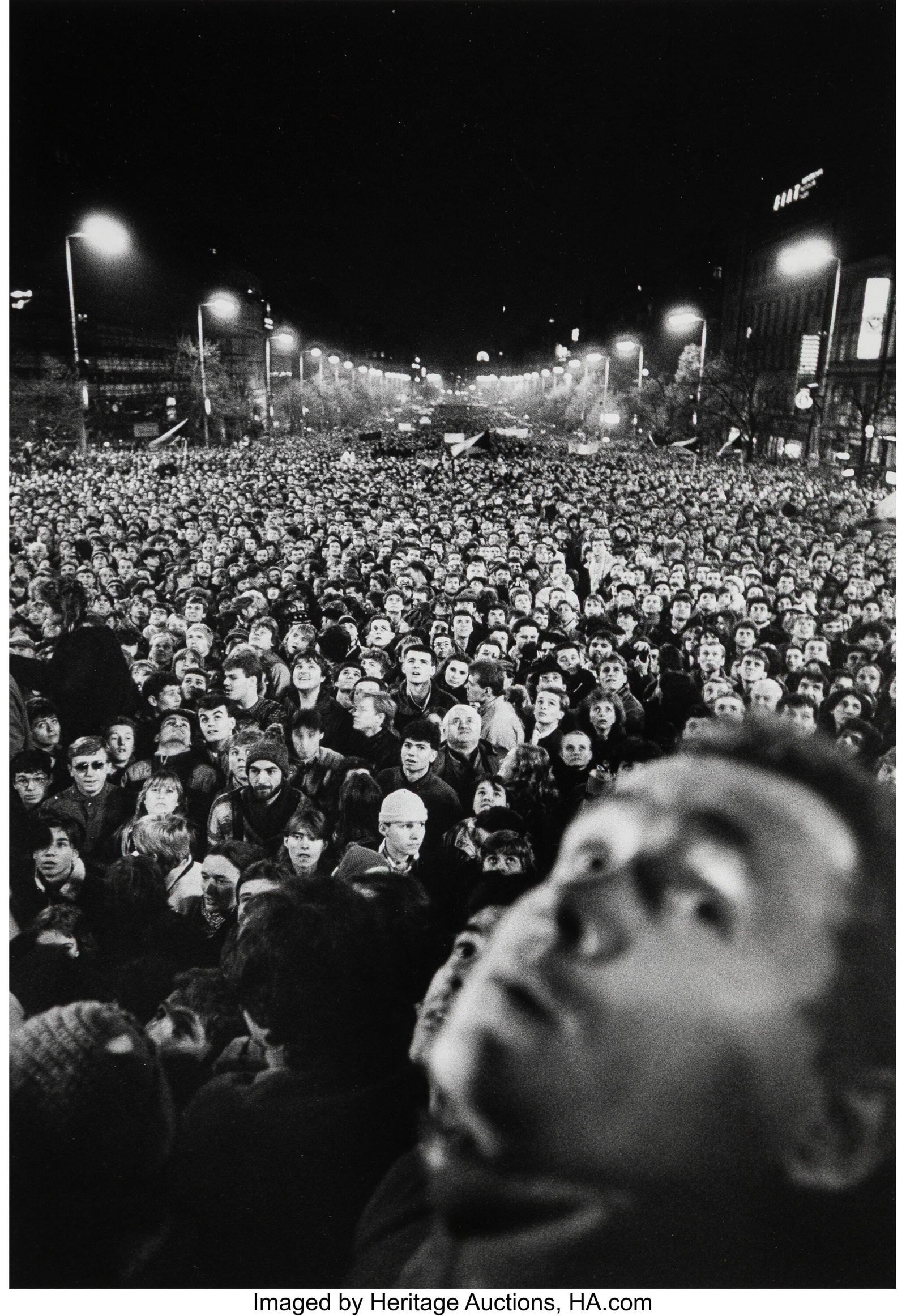 Pavel Stecha (Czech, 1944-2004) Vaclavske Square: Pavel Stecha (Czech, 1944-2004) Vaclavske Square, Prague, 1989 Gelatin silver print 13-3/4 x 9-3/8 inches (34.9 x 23.8 cm) (image)