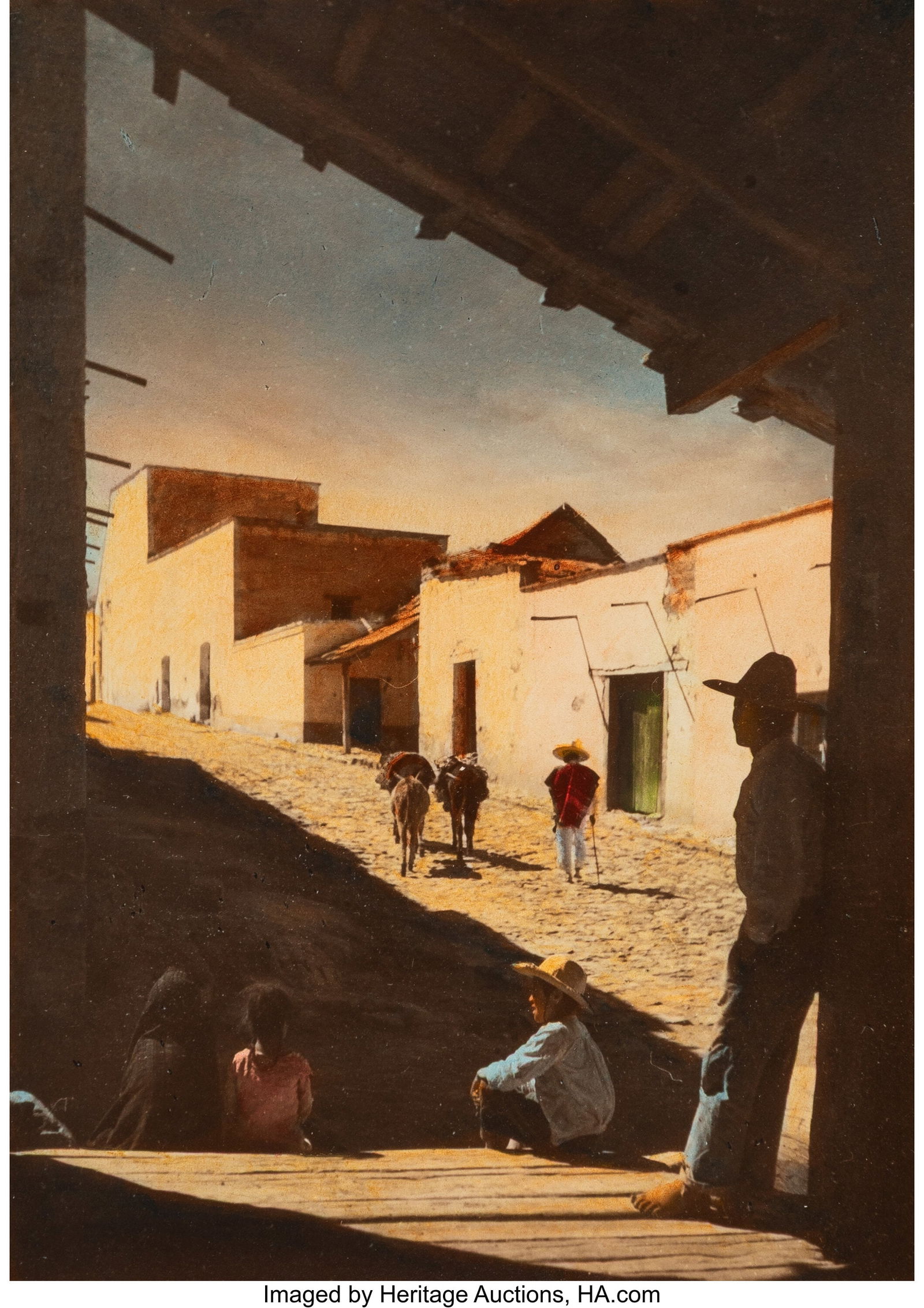 Hugo Brehme (German, 1882-1954) St. Martin, Pla,: Hugo Brehme (German, 1882-1954) St. Martin, Pla, Mexico, 1920s Hand colored gelatin silver print 6-5/8 x 4-3/4 inches (16.9 x 12.1 c