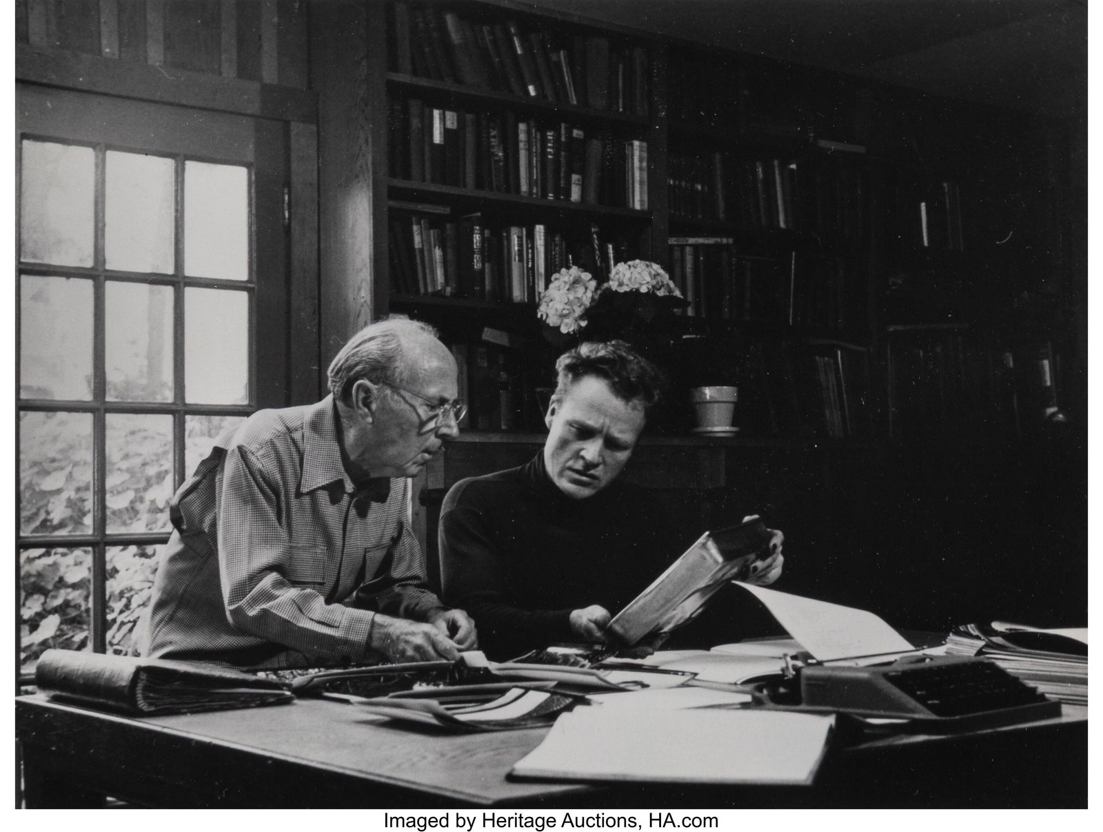 Lou Stoumen (American, 1917-1991) Edward and Bre: Lou Stoumen (American, 1917-1991) Edward and Brett Weston, 1955 Gelatin silver print 7-1/8 x 9-3/8 inches (18.2 x 23.7 cm) (image) 8 x 1