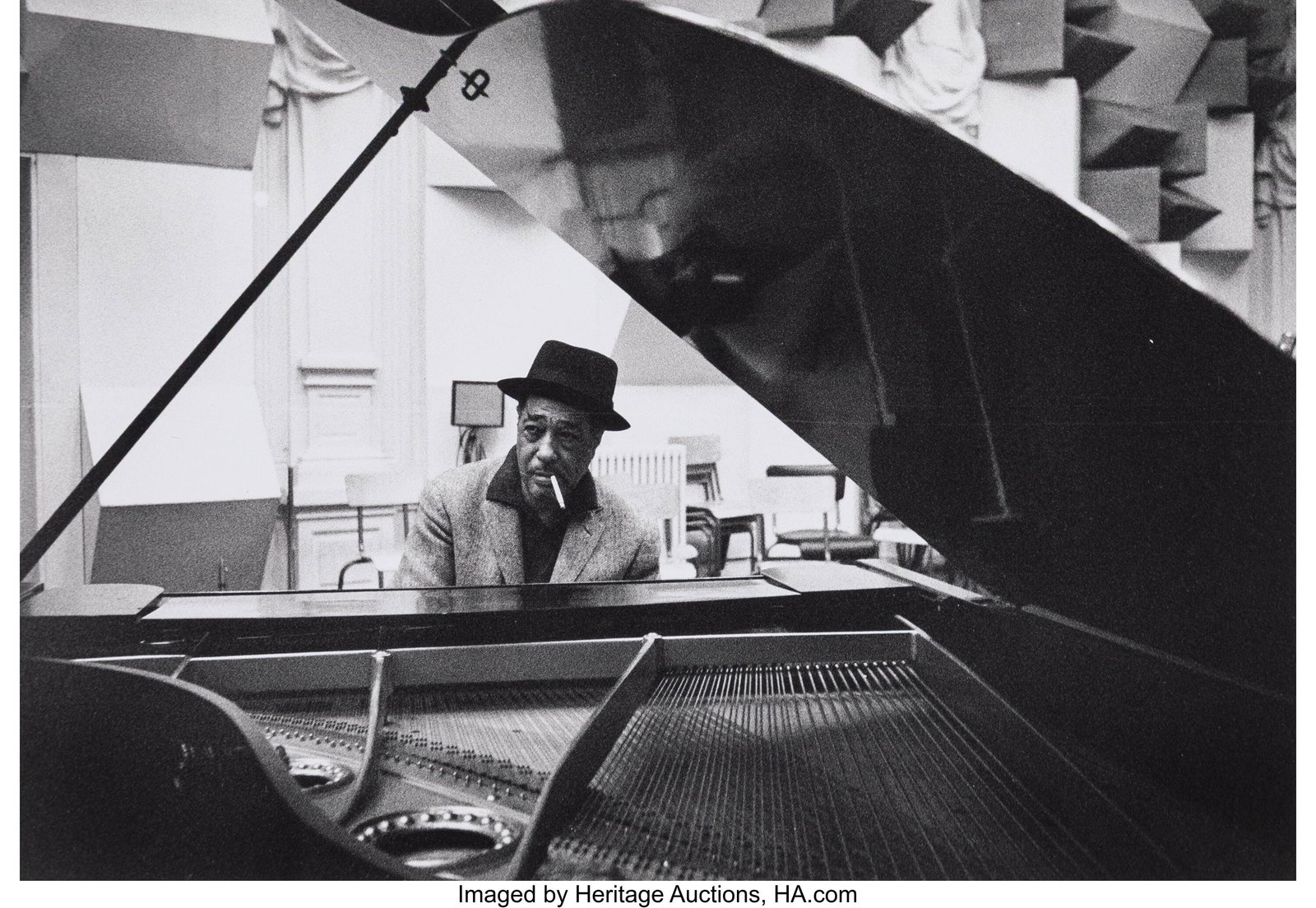 Sam Shaw (American, 1912-1999) Duke Ellington in: Sam Shaw (American, 1912-1999) Duke Ellington in Paris Working on the Score of Paris Blues, 1961 Gelatin silver print, printed later 7 x 10 inches (17.8 x 25&pe