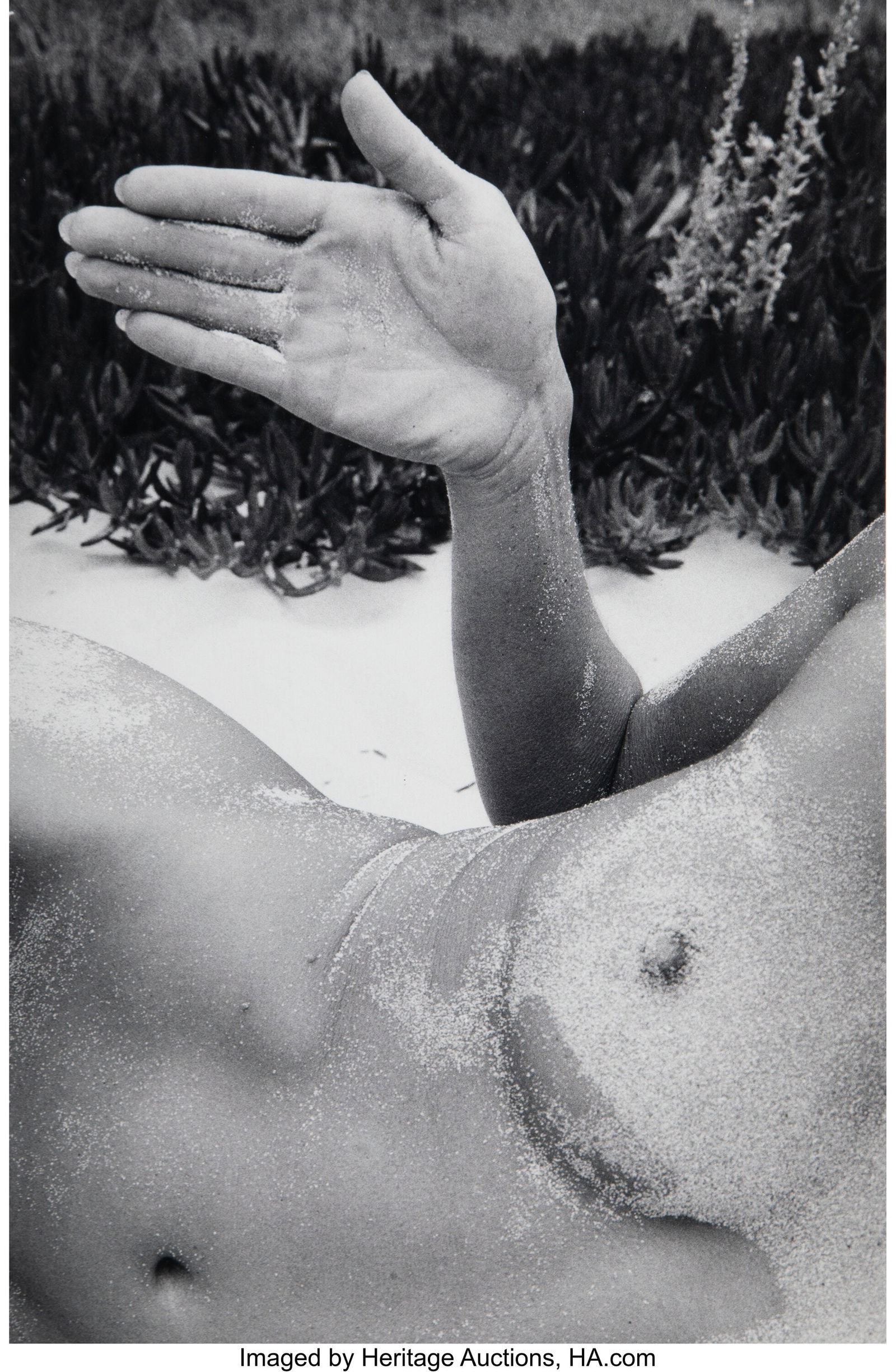 Lucien Clergue (French, 1934-2014) Twinka at Poi: Lucien Clergue (French, 1934-2014) Twinka at Point Lobos, 1975 Gelatin silver print, printed 1978 14-1/2 x 9-1/4 inches (36.8 x 23.5 cm) &lp