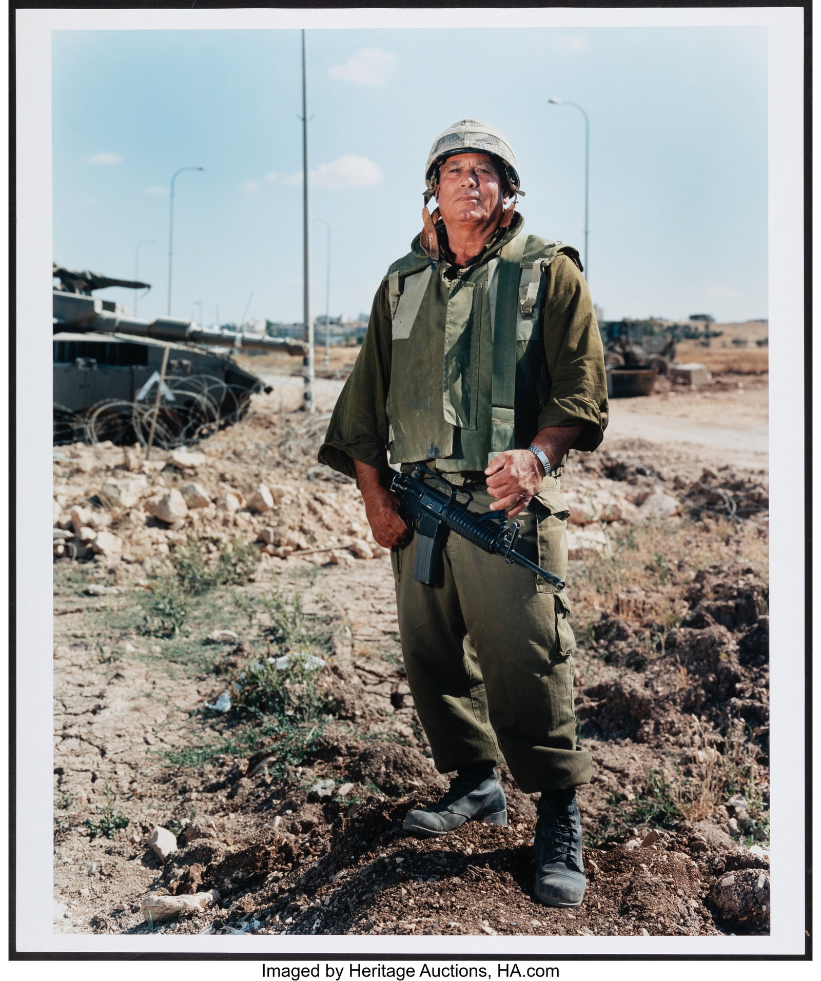 Jonathan Torgovnik (Israeli, b. 1969) Group of 4: Jonathan Torgovnik (Israeli, b. 1969) Group of 4 photographs from Israeli Reserve Soldiers series, circa 2000s Dye coupler prints 24 x 20 inches (61.0 x 50&per