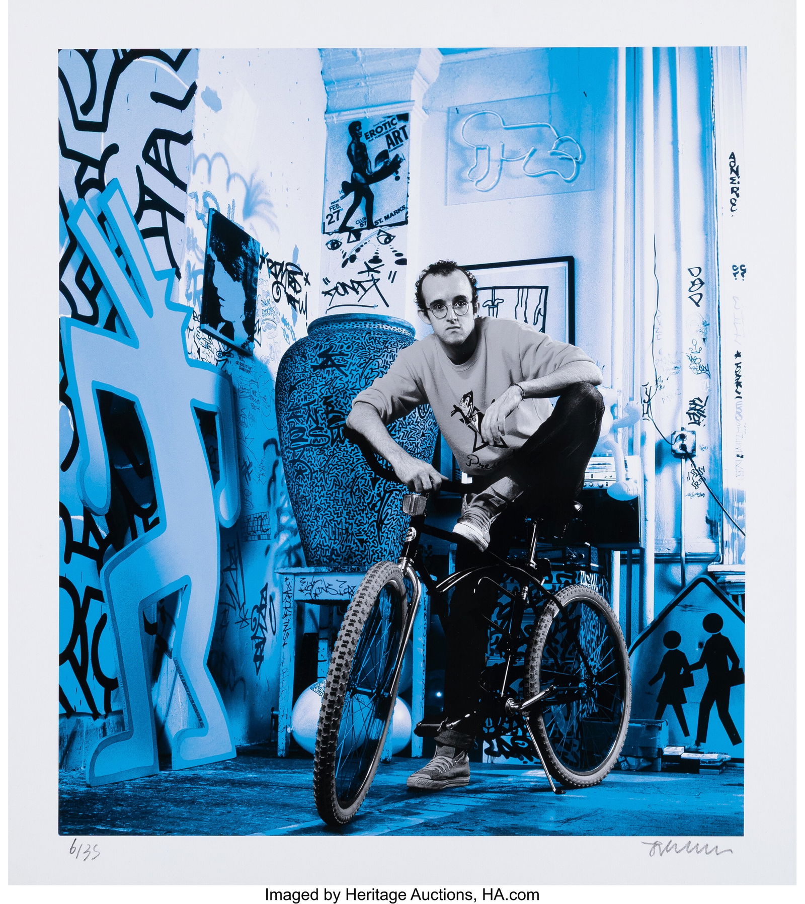 Janette Beckman (b. 1959) Keith Haring New York: Janette Beckman (b. 1959) Keith Haring New York 1985, 2016 Archival pigment print in colors on wove paper 17 x 15 inches (43.2 x 38.1 cm) (sheet&rpa