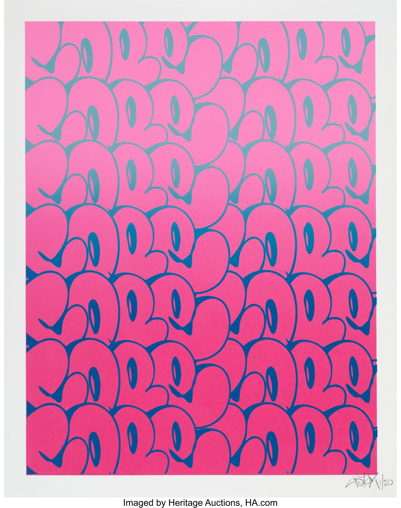 Cope2 (b. 1968) Bubble Stack Throwies, 2017 Scre