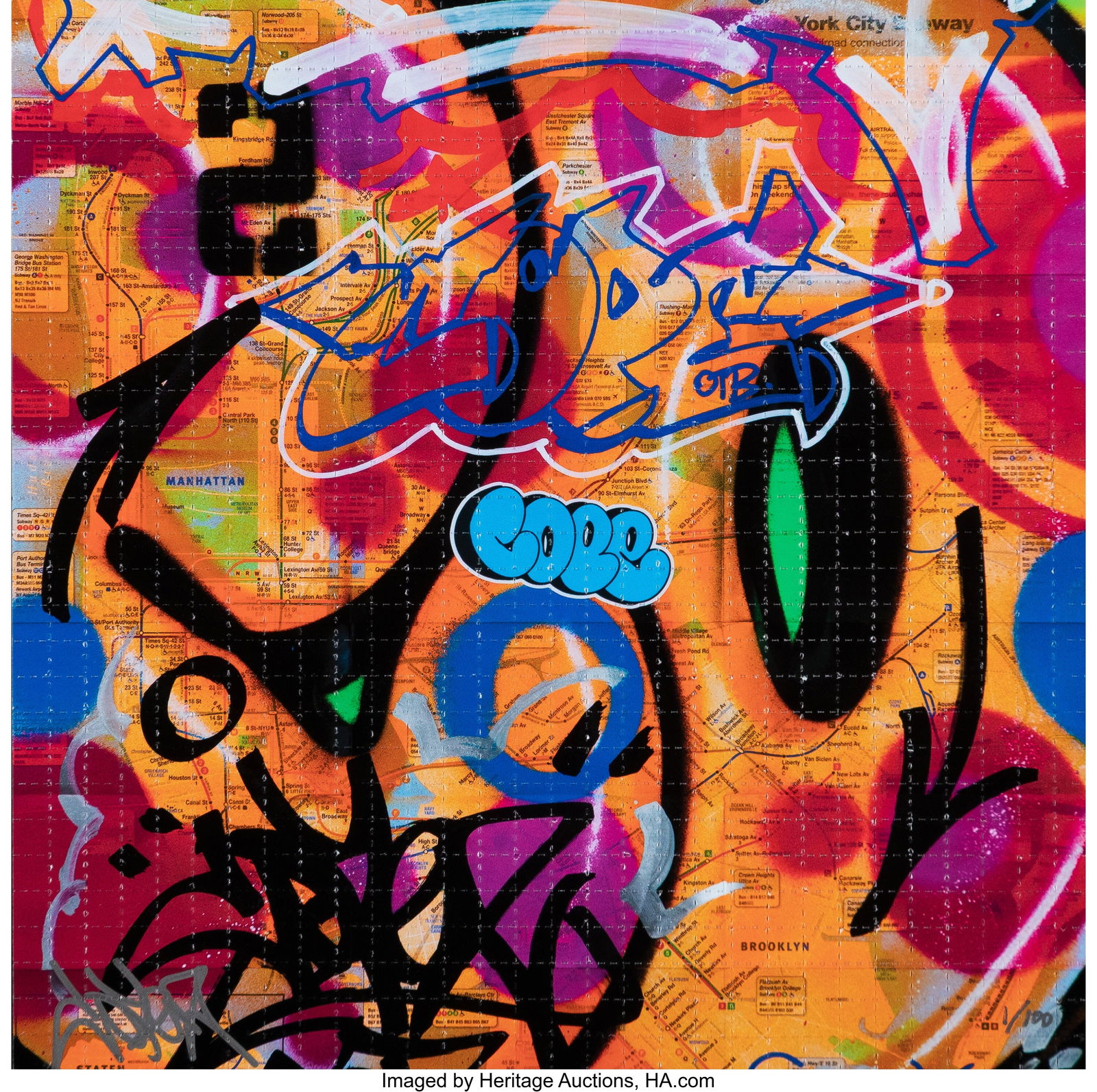 Cope2 (b. 1968) NY Tripway Map III Archival pigm (1 of 1)