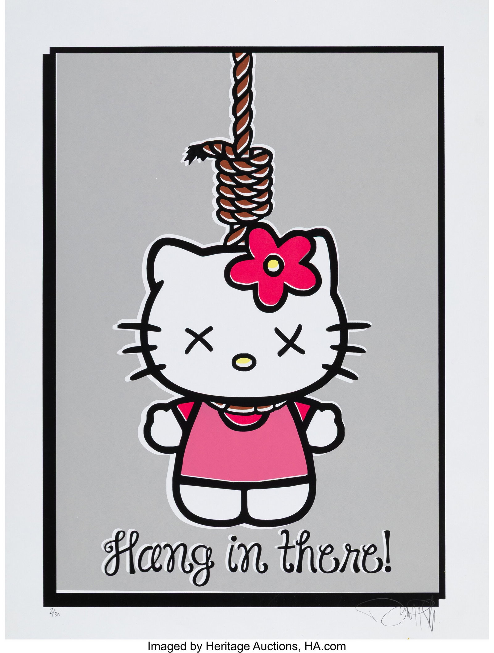 Denial (b. 1976) Goodbye Kitty, 2019 Screenprint (1 of 1)